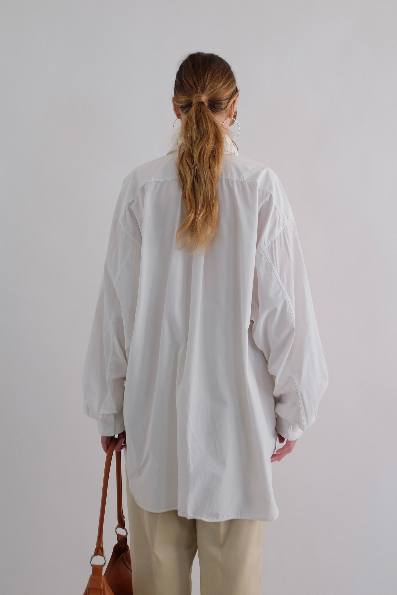 1980S KATHARINE HAMNETT OVERSIZED COTTON SHIRT-DRESS