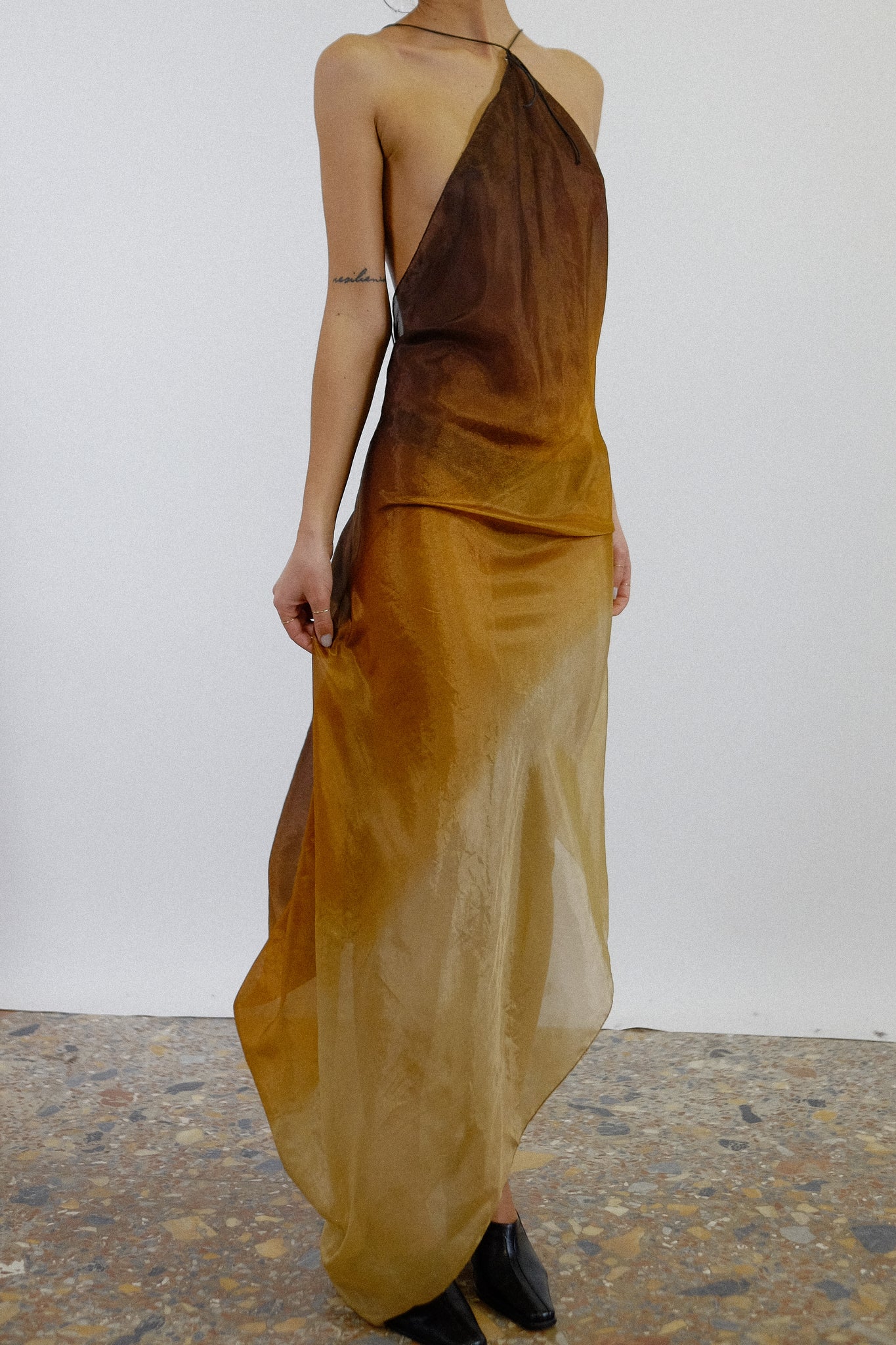 A_COLLECTION ORIGINAL SILK DEGRADÉ DRESS
