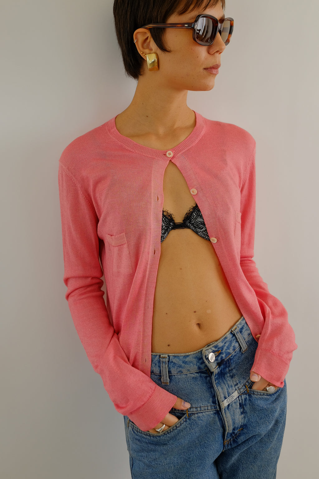 PRADA SILK KNIT CARDI