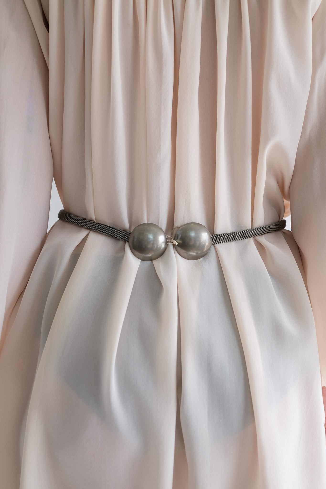 VINTAGE 1960s CRAFT MODERNIST METAL NECKACE - BELT
