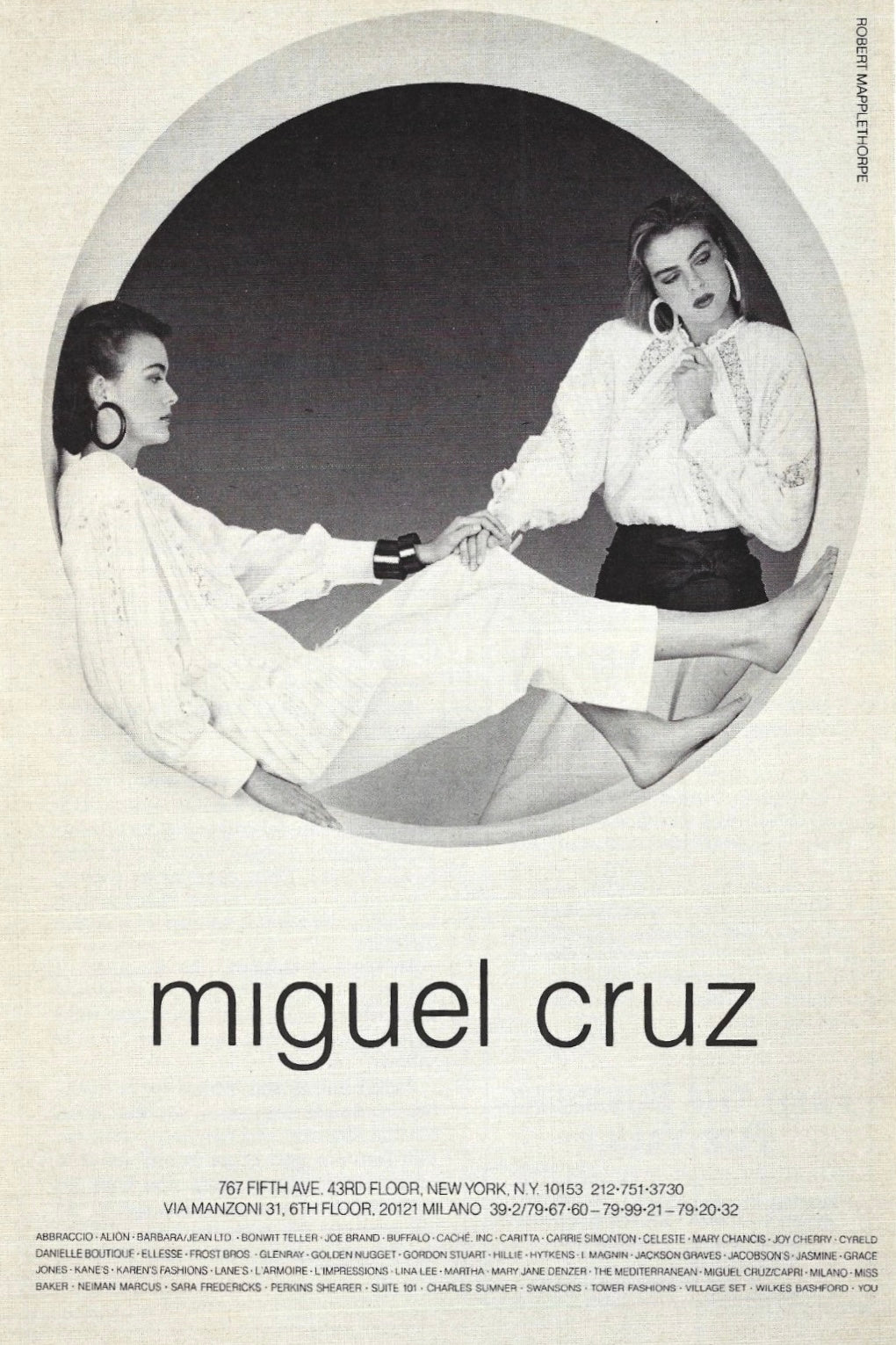 MIGUEL CRUZ SAMPLE SKIRT SWIMSUIT IN BLACK C.1980
