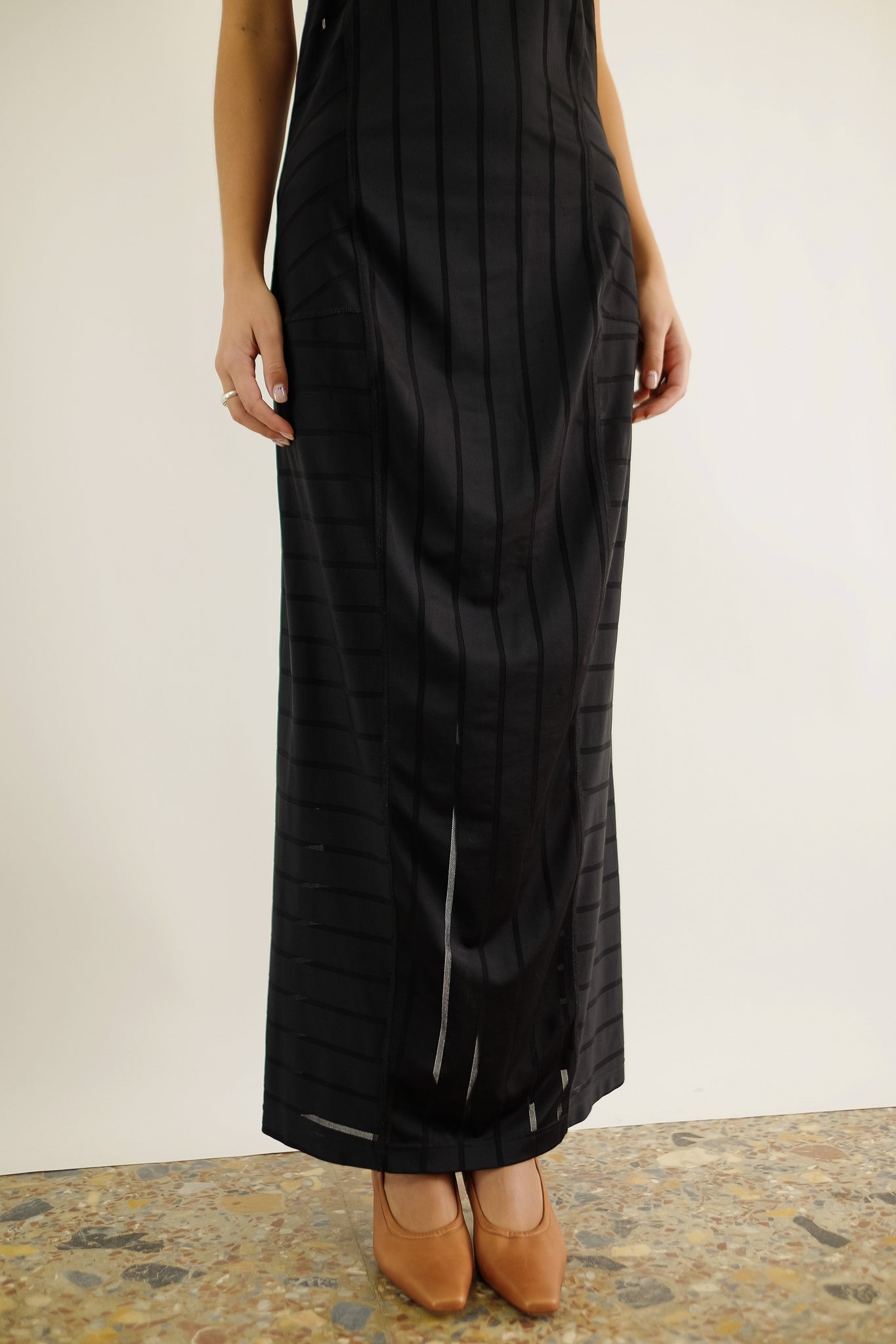 MARITHE FRANCOIS GIRBAUD MAXI DRESS IN BLACK