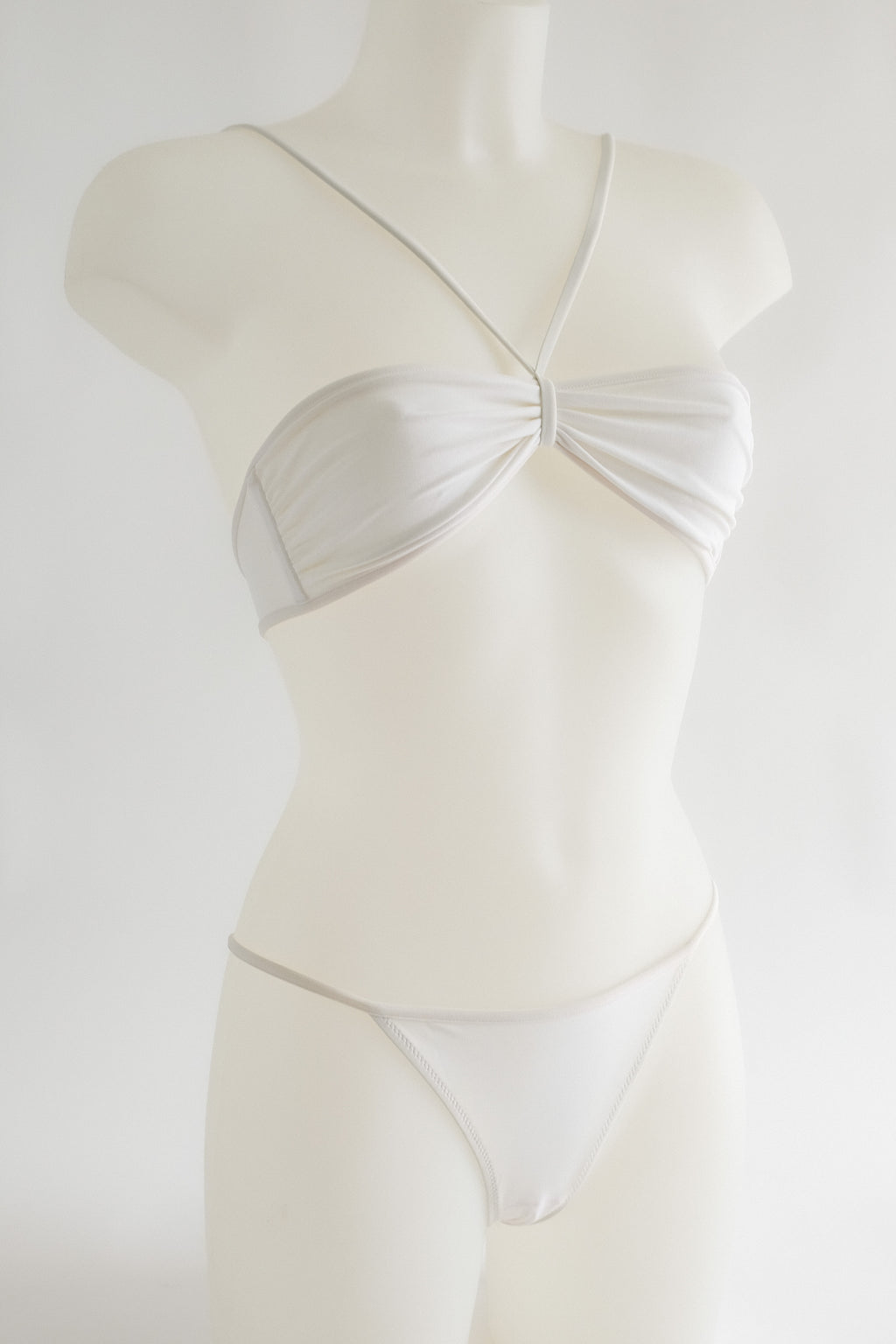 DOLCE AND GABBANA DEADSTOCK HALTER BIKINI SET IN WHITE