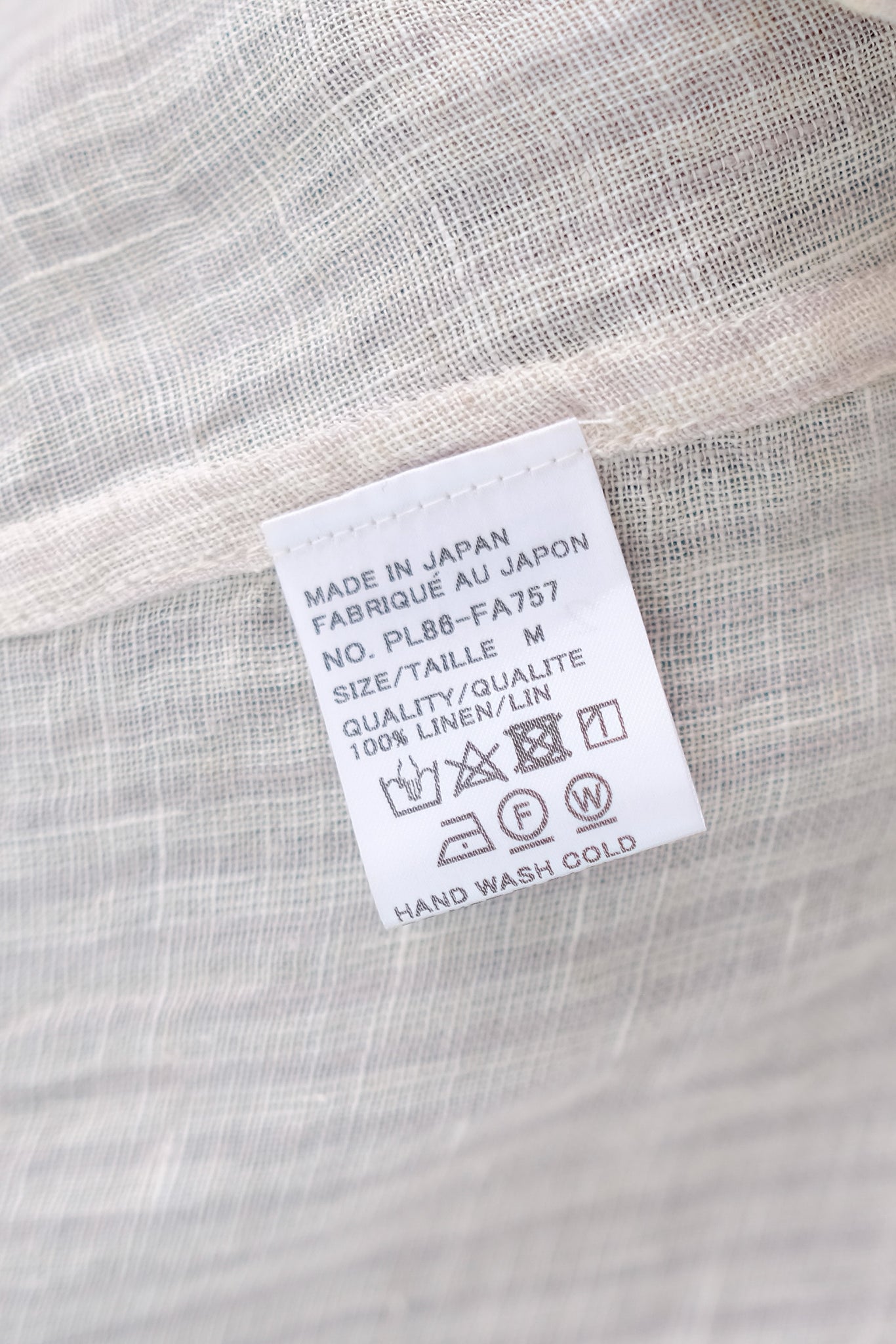 80S ISSEY MIYAKE - PLANTATION LINE ROBE IN ECRU LINEN