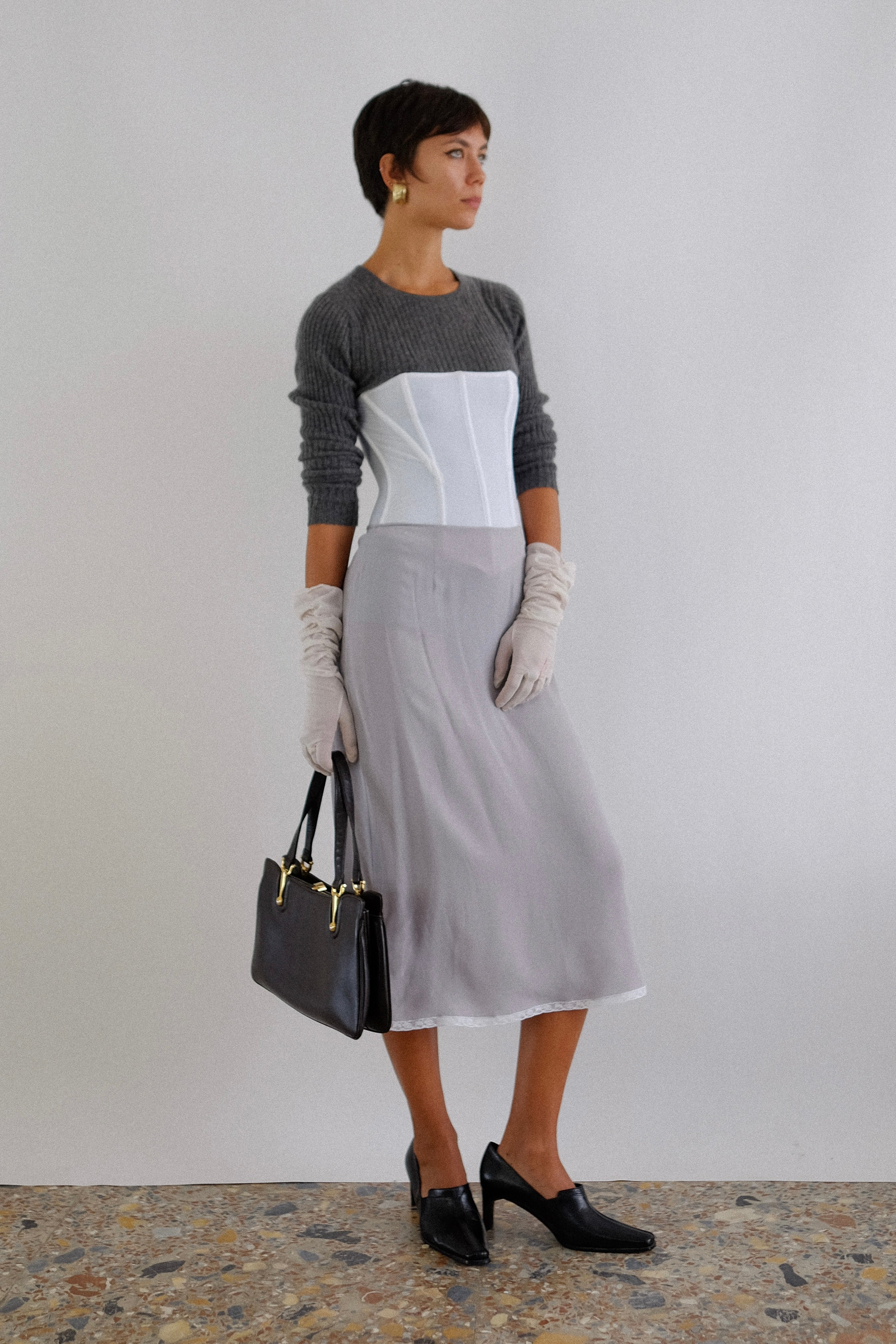PRADA SILK SLIP SKIRT IN LIGHT LILAC – A____________Collection