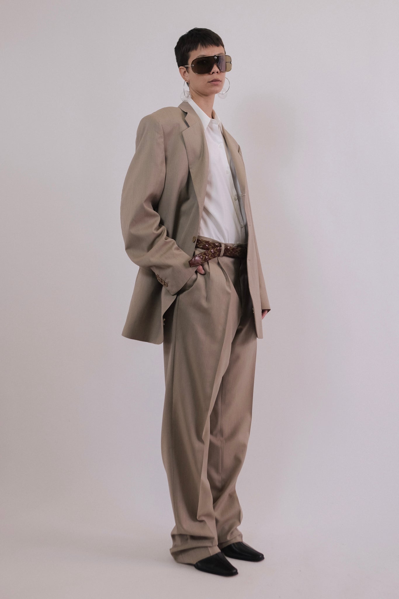 DEADSTOCK ANGELO ROME MENSWEAR SUIT IN TAUPE
