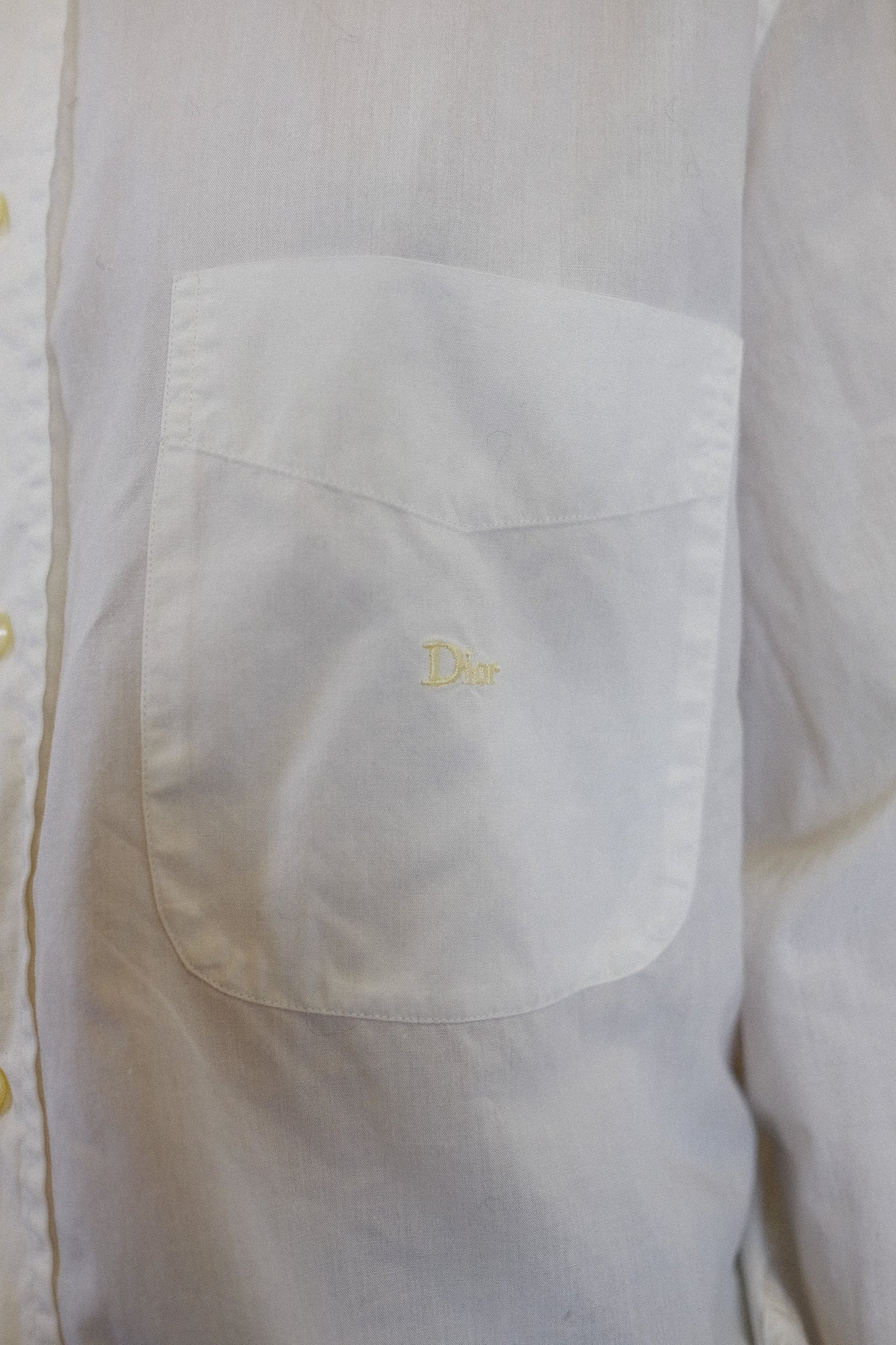 CHRISTIAN DIOR MONOGRAM COTTON SHIRT IN WHITE
