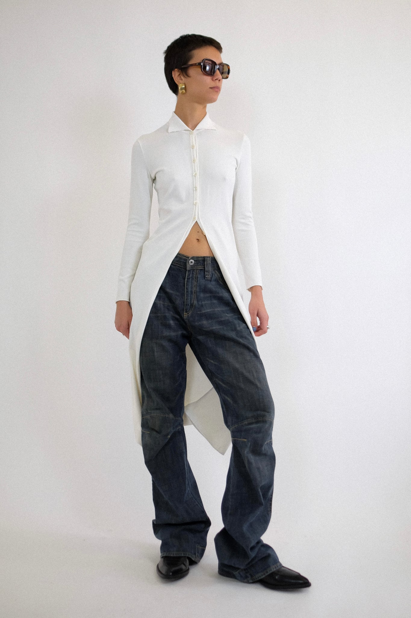 LIVIANA CONTI MAXI CARDIGAN IN WHITE