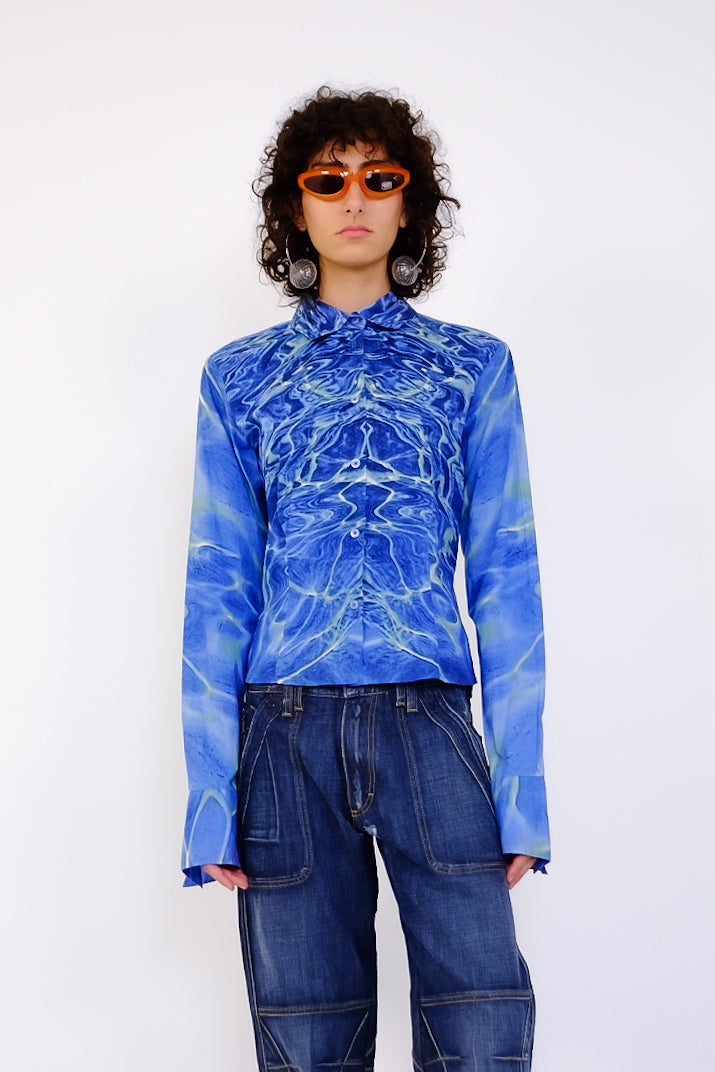 CAVALLI POOL PRINT SHIRT