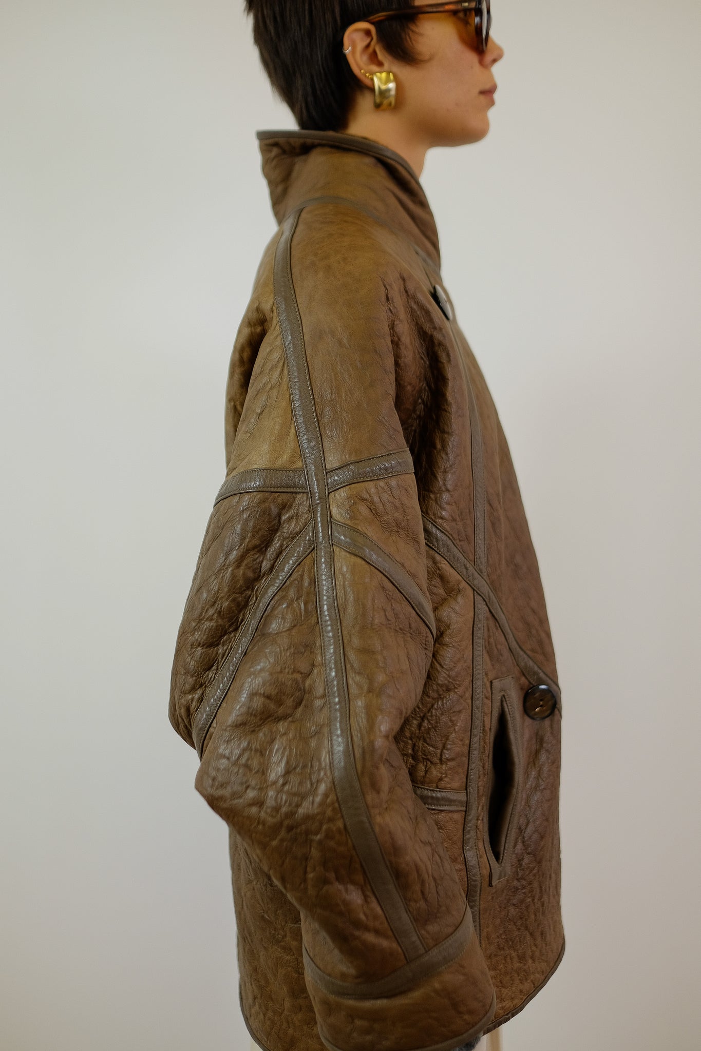 REVERSIBLE 2in1 SHEARLING JACKET IN BROWN