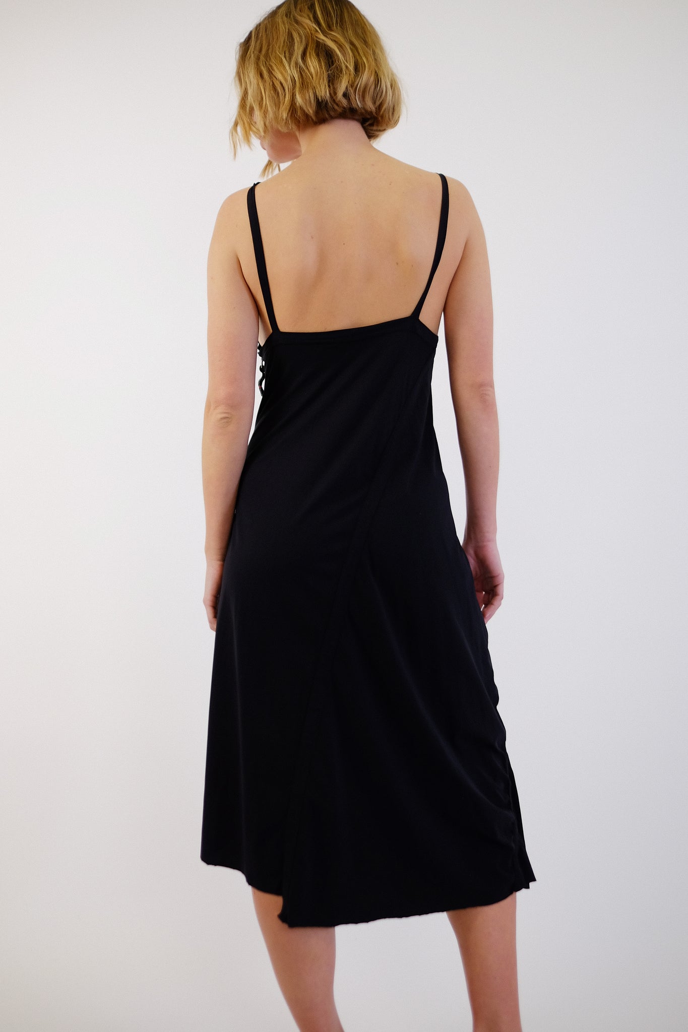 MARITHÉ FRANÇOIS GIRBAUD LOW CUT GATHERED ZIP DRESS