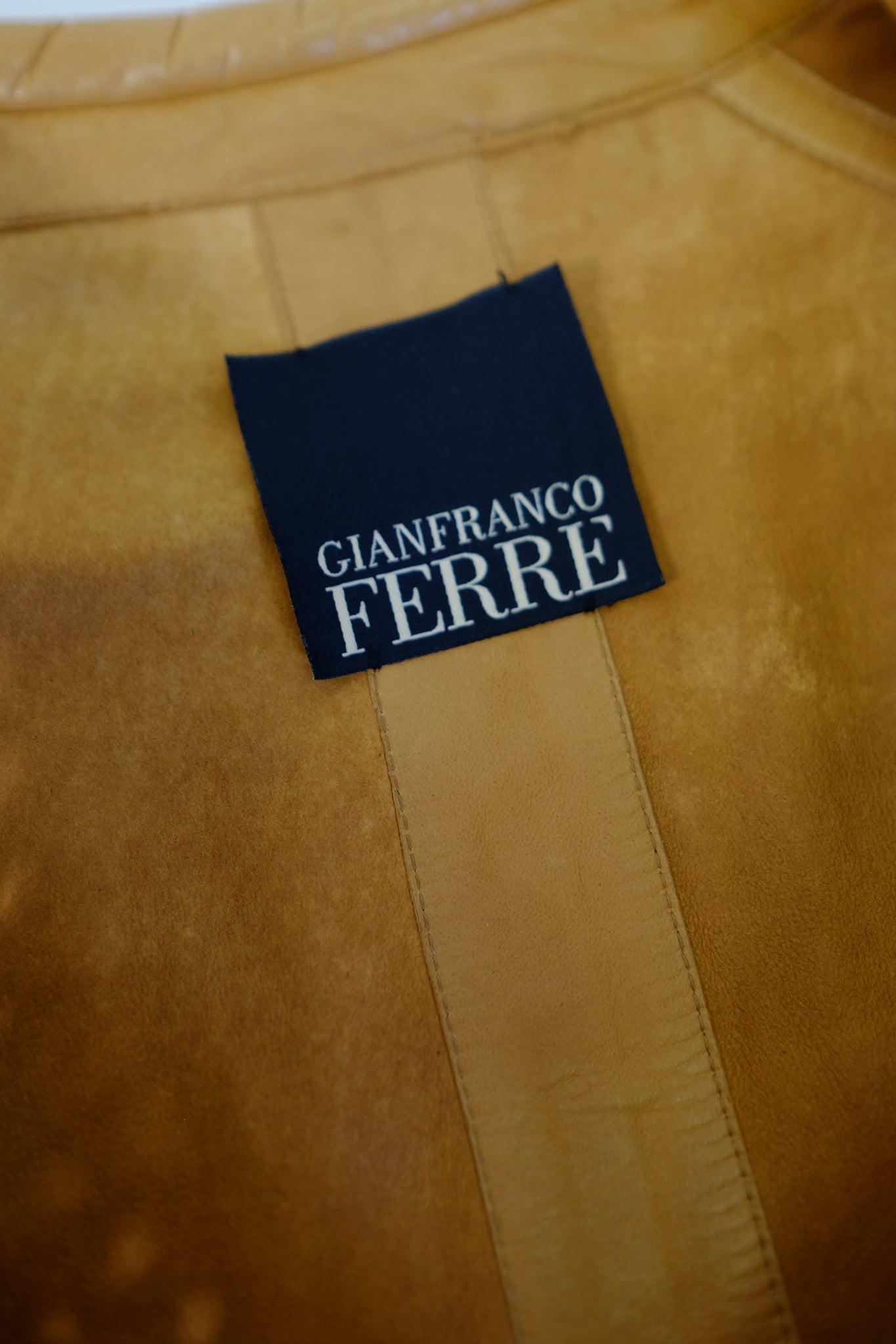 GIANFRANCO FERRÉ INTRECCIATO LEATHER JACKET
