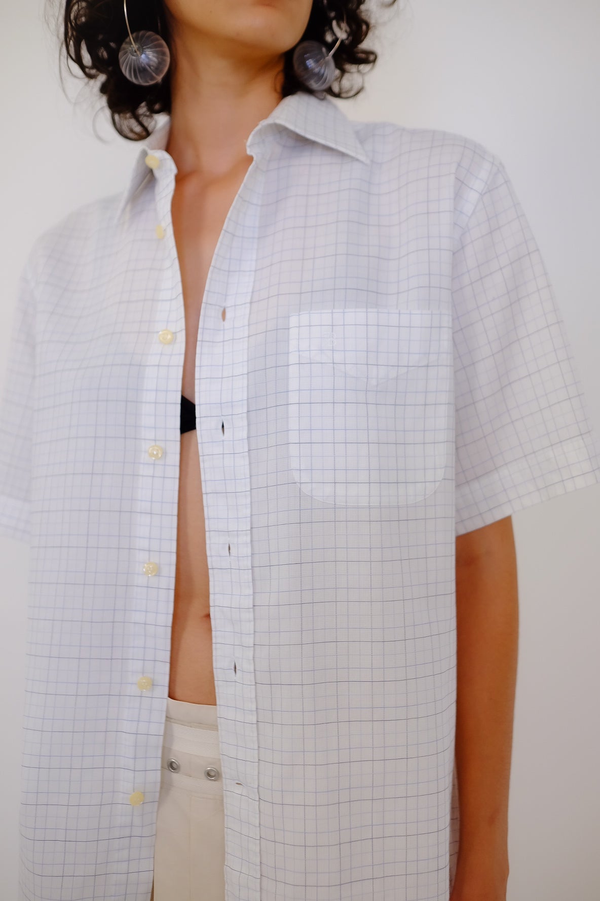 PIERRE BALMAIN LIGHT PLAID SHIRT