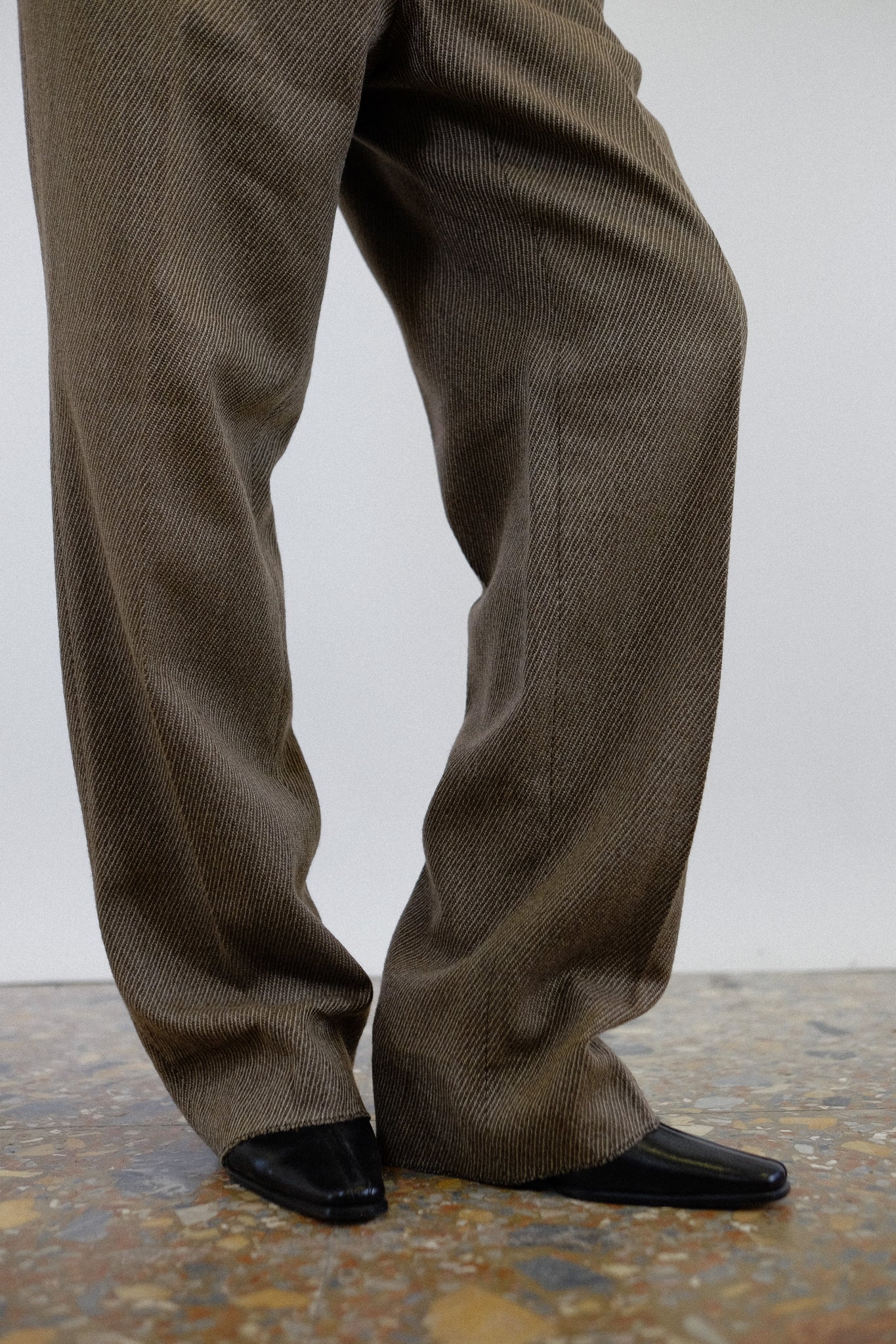 VALENTINO UOMO TAILORED TROUSERS IN BROWN