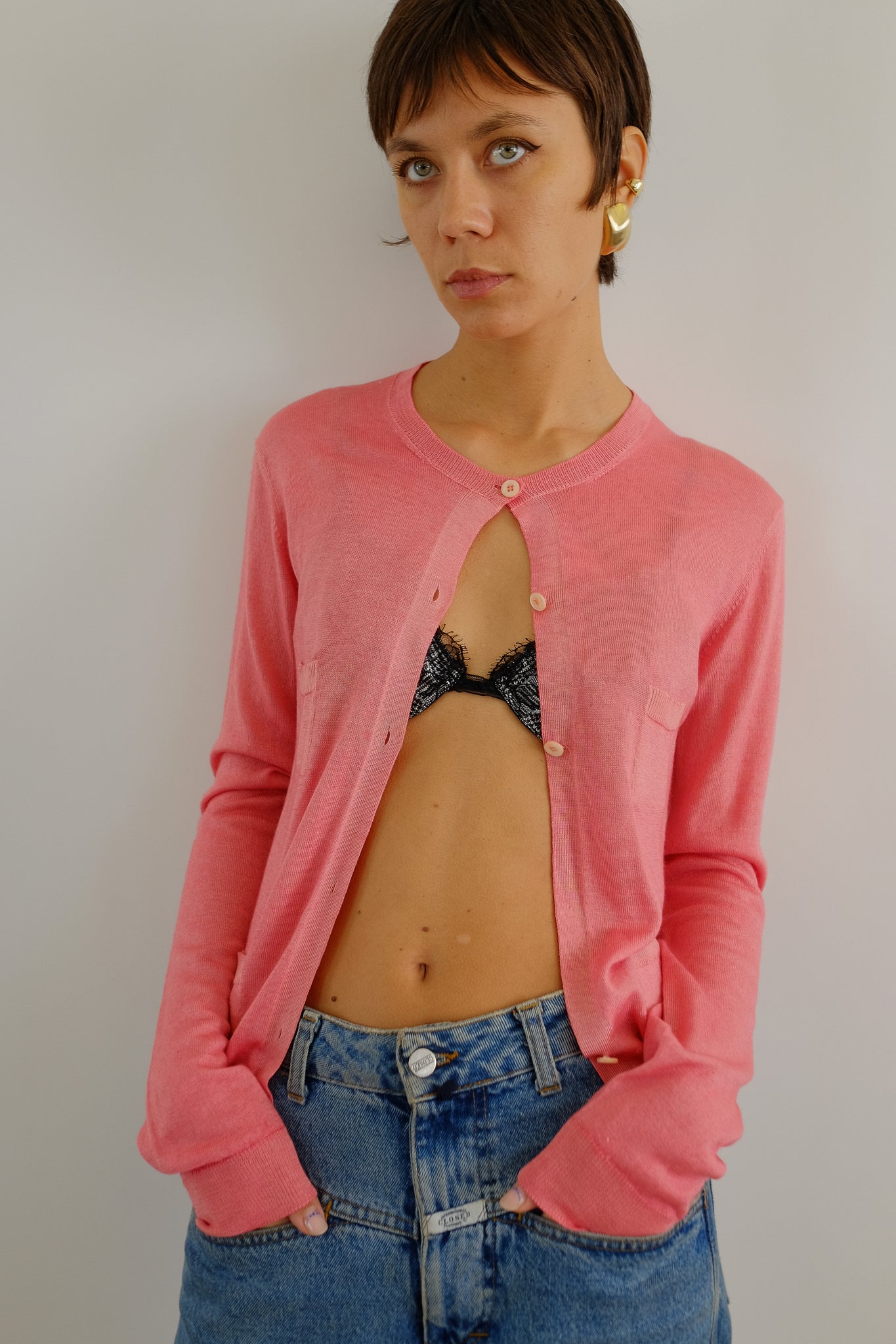 PRADA SILK KNIT CARDI