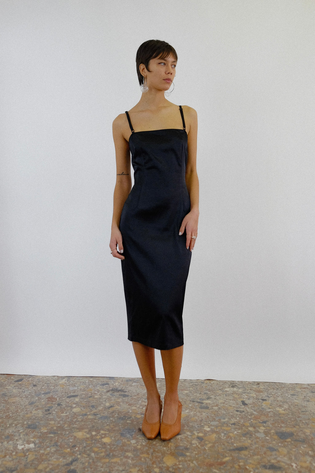 DOLCE & GABBANA TECHNICAL STRETCH BUSTIER DRESS IN BLACK