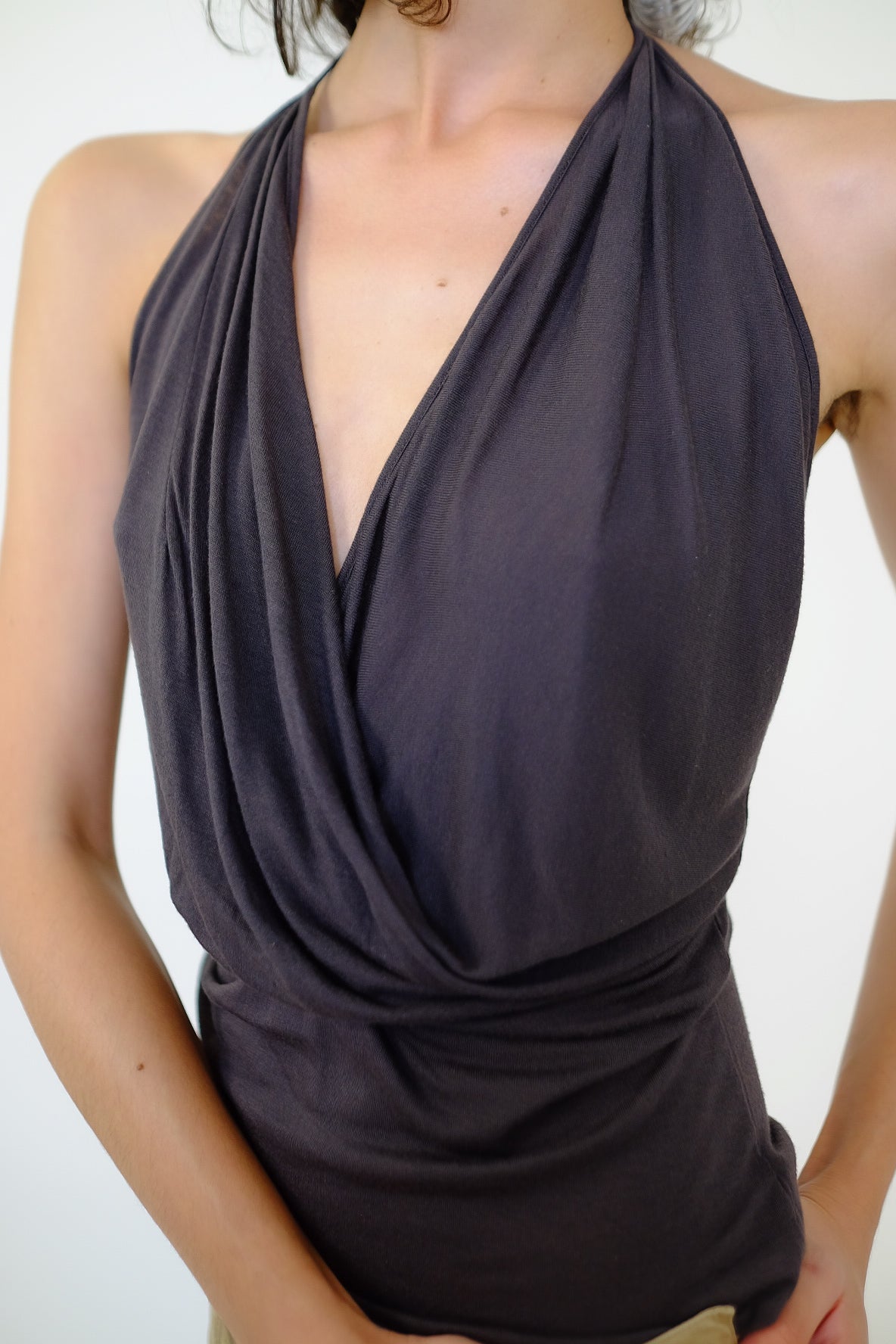 RICK OWENS DRAPED HALTER