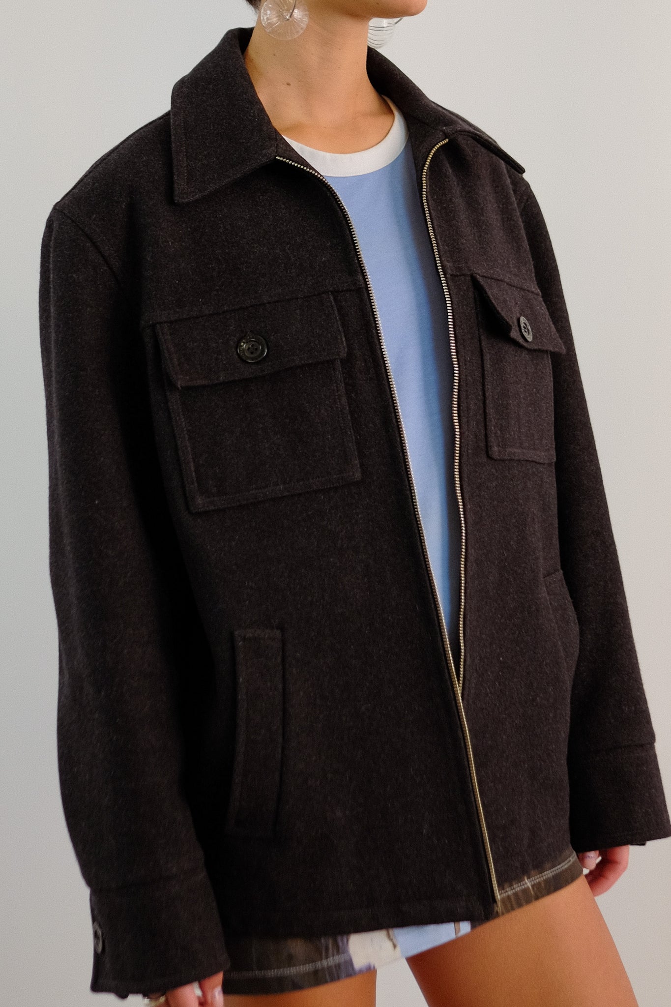 DOLCE AND GABBANA JACKET IN CHARCOAL GREY