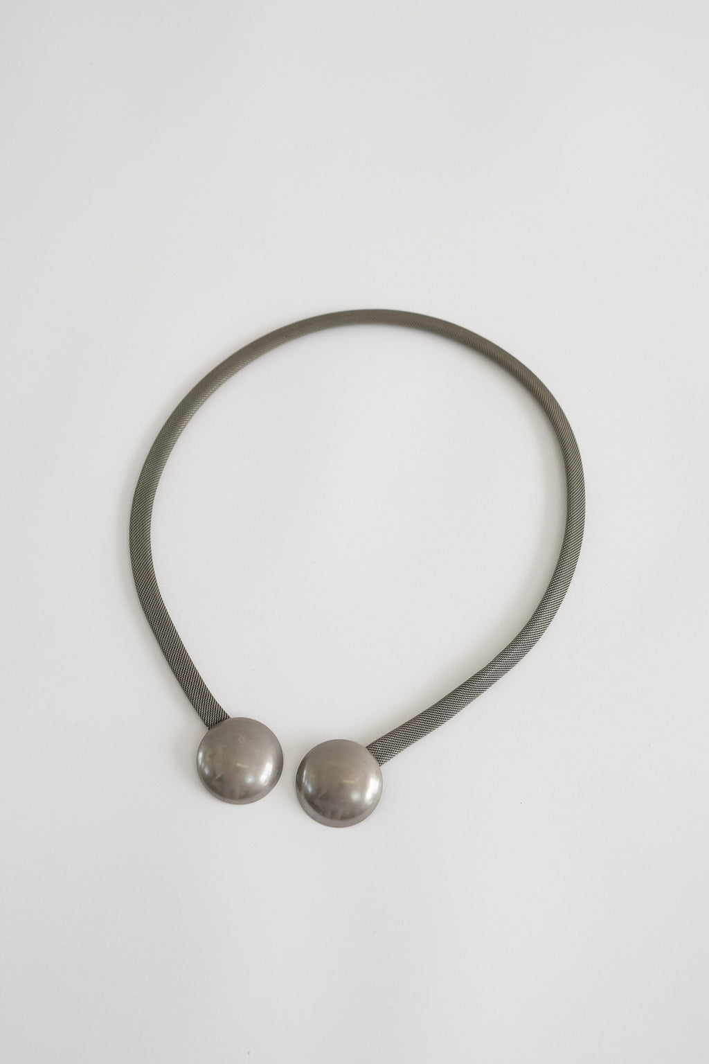 VINTAGE 1960s CRAFT MODERNIST METAL NECKACE - BELT