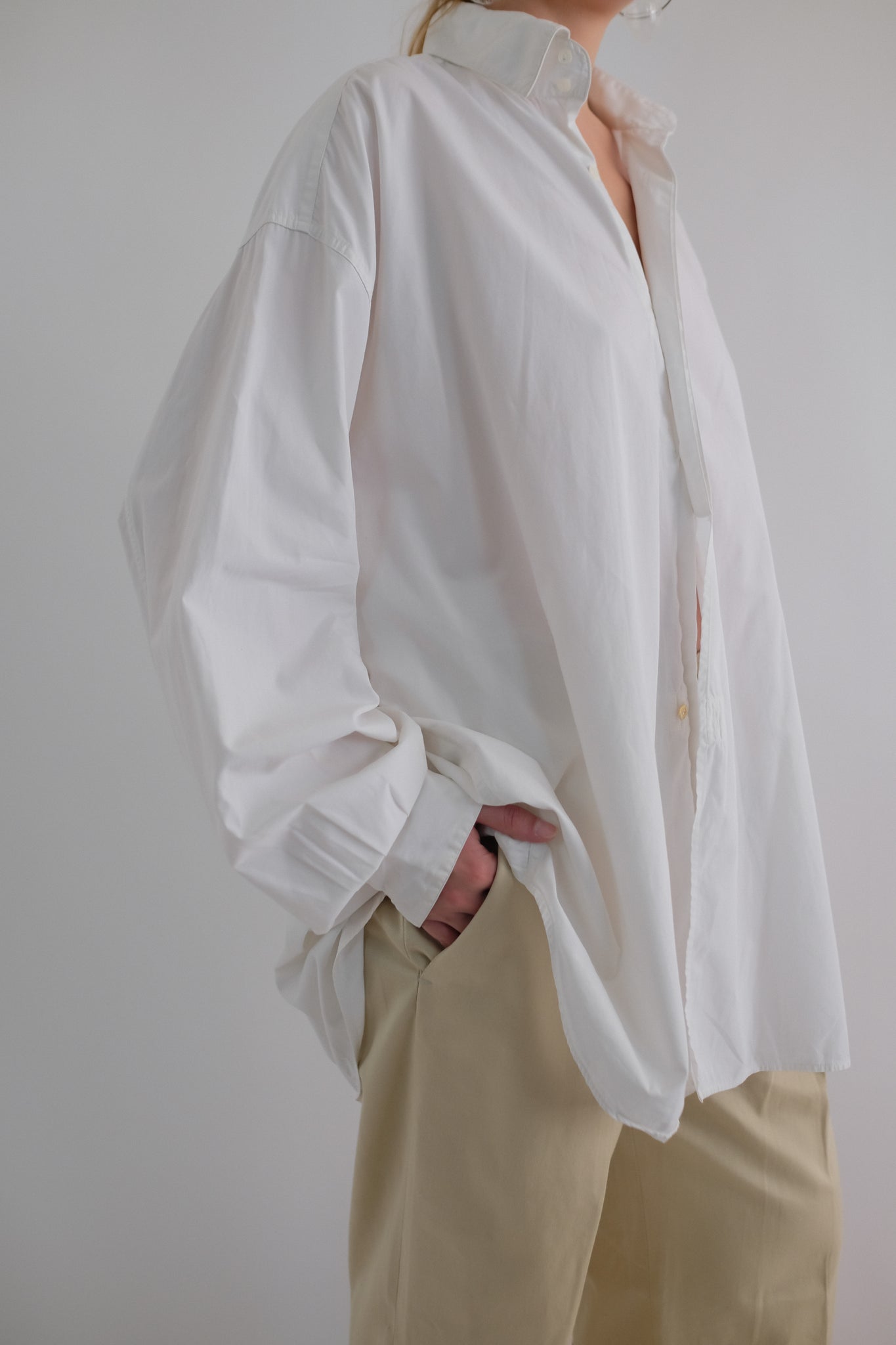 1980S KATHARINE HAMNETT OVERSIZED COTTON SHIRT-DRESS