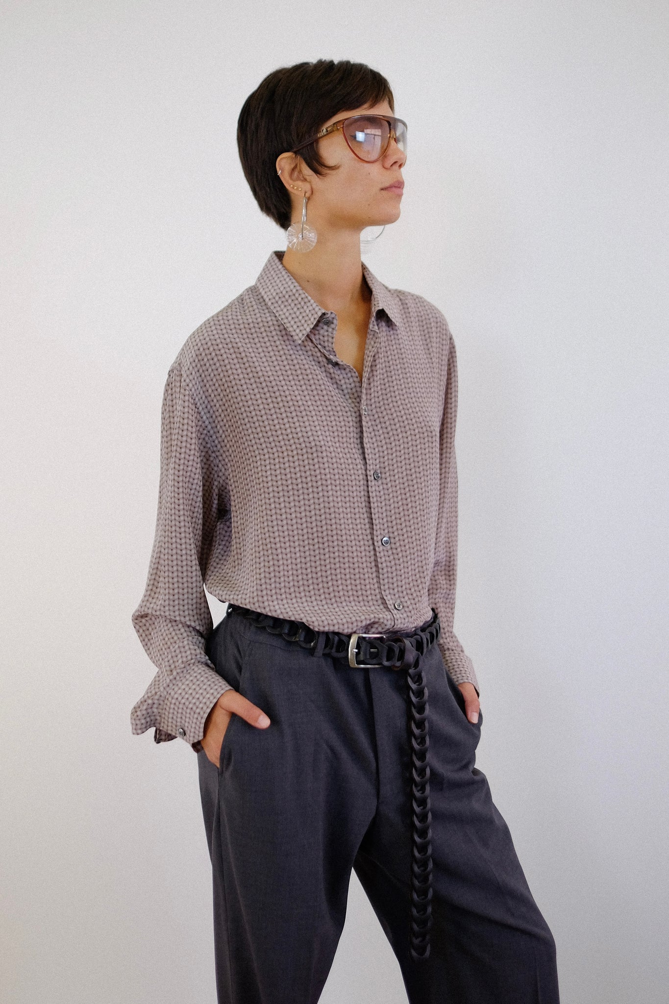 GIORGIO ARMANI UOMO PANTS IN CHARCOAL GREY