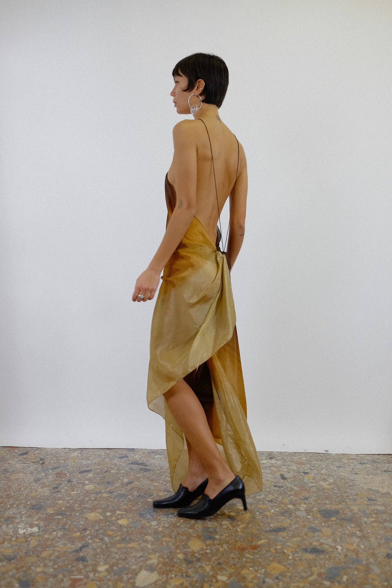 A_COLLECTION ORIGINAL SILK DEGRADÉ DRESS