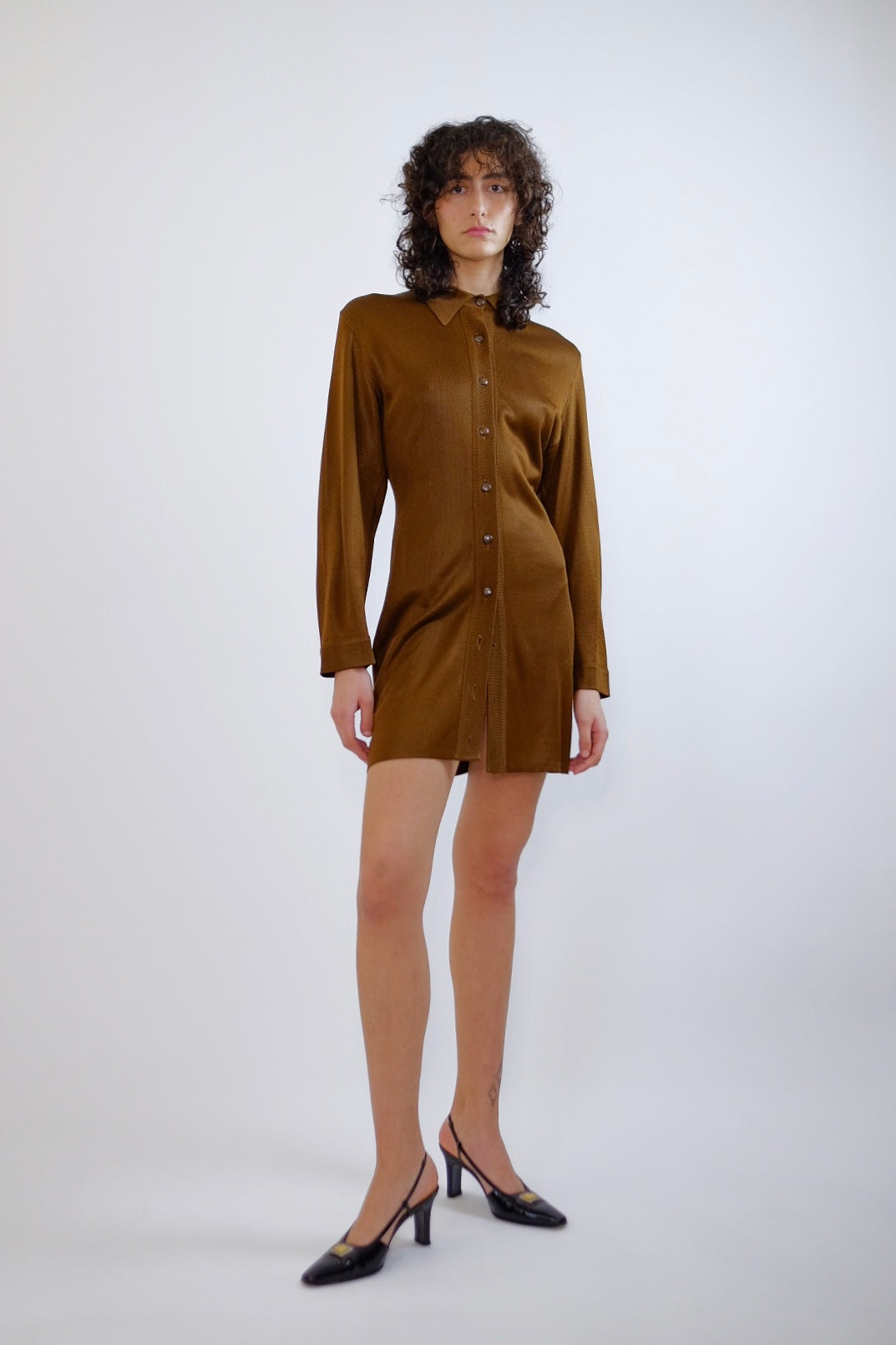 S/S 1986 AZZEDINE ALAÏA BRONZE MINI DRESS