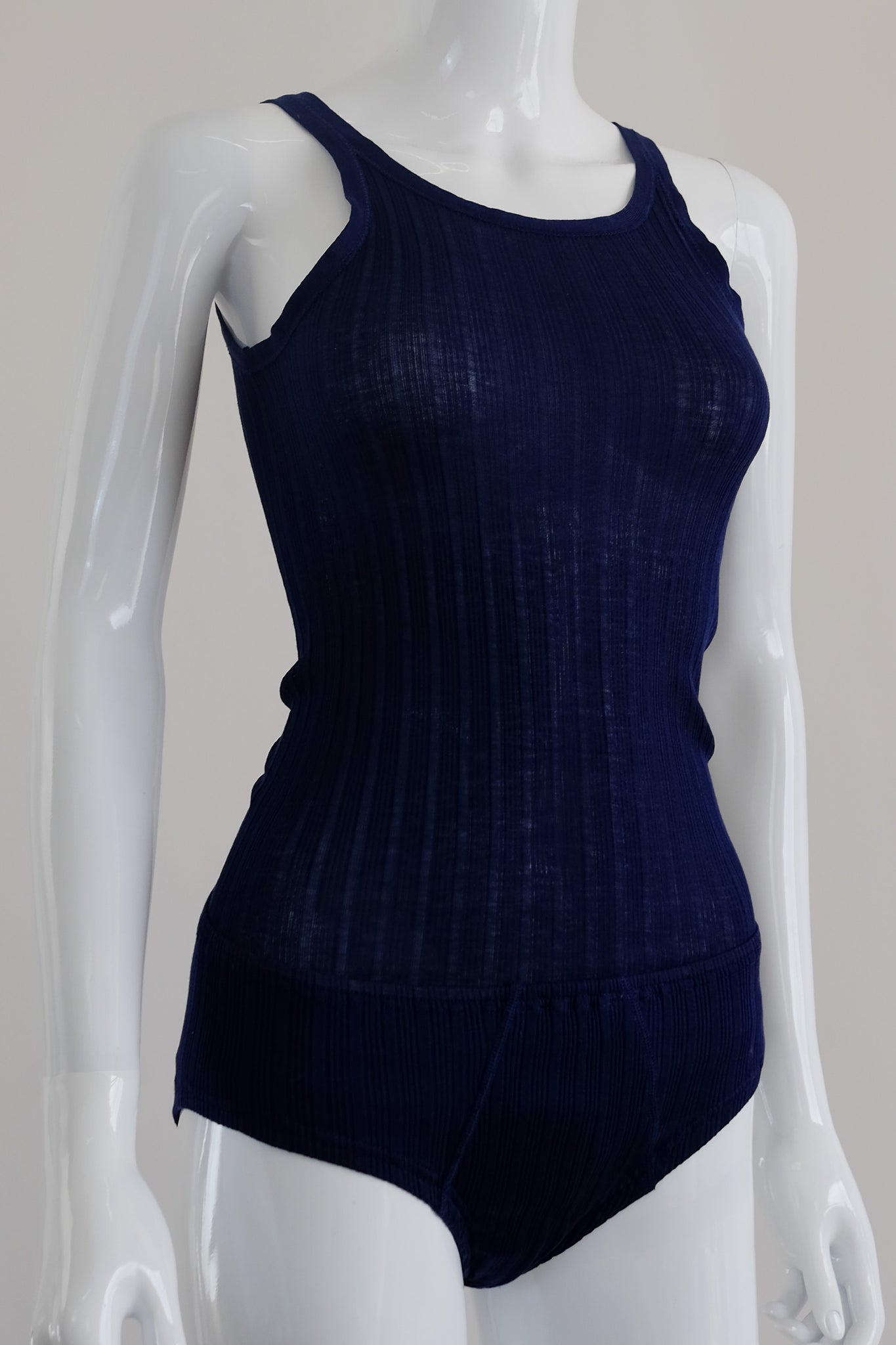 RAGNO DEADSTOCK ITALIAN JERSEY SET IN DEEP NAVY