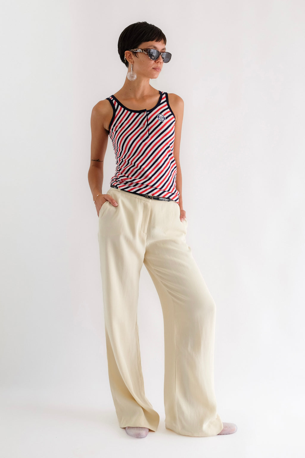 BLUNAUTA ROMA PANTS IN CREAM SILK CREPE