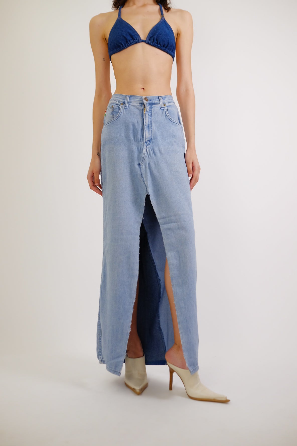 MOSCHINO REPURPOSED JEAN MAXI