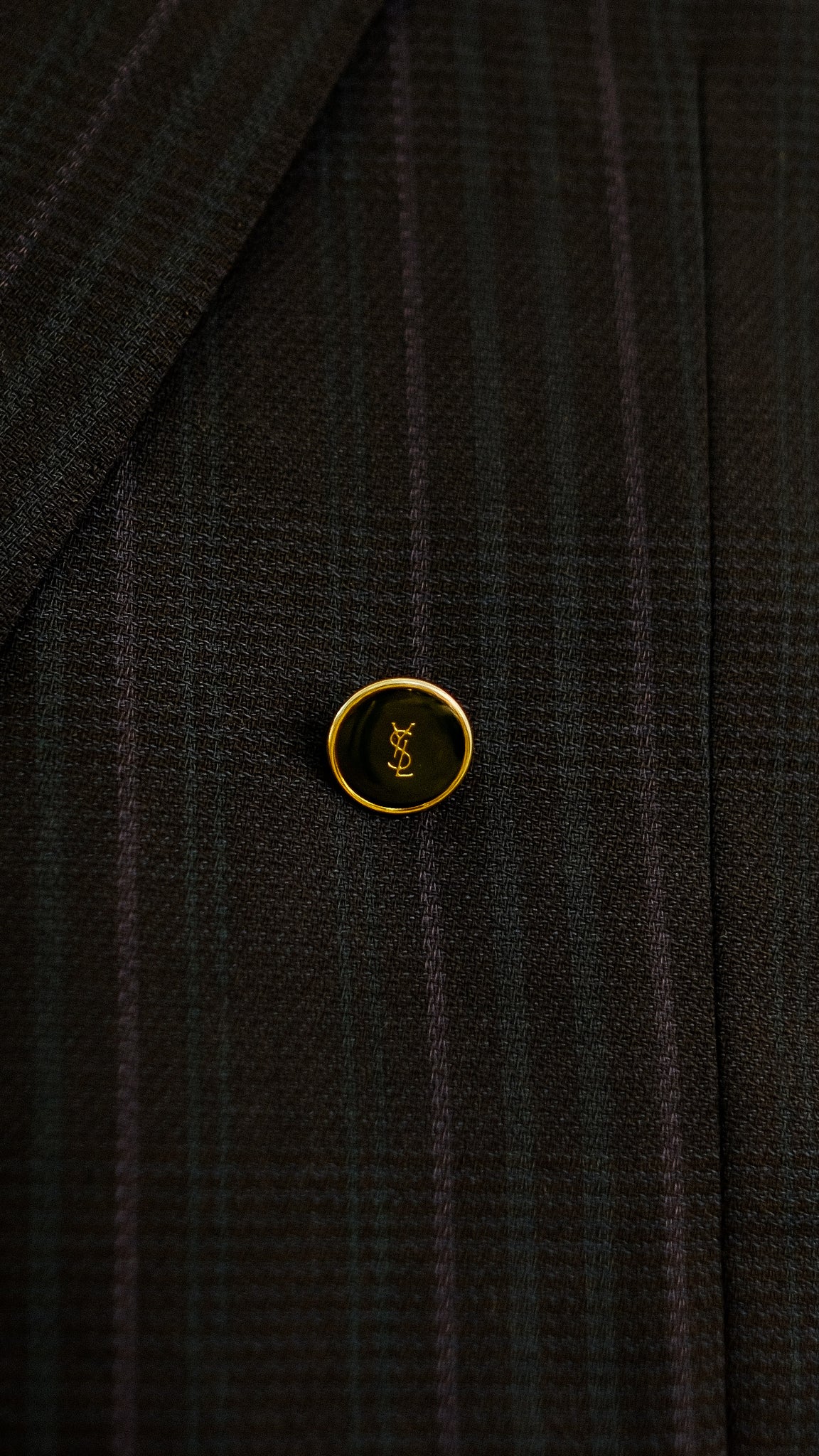YVES SAINT LAURENT DB BLAZER WITH ENAMEL BUTTONS