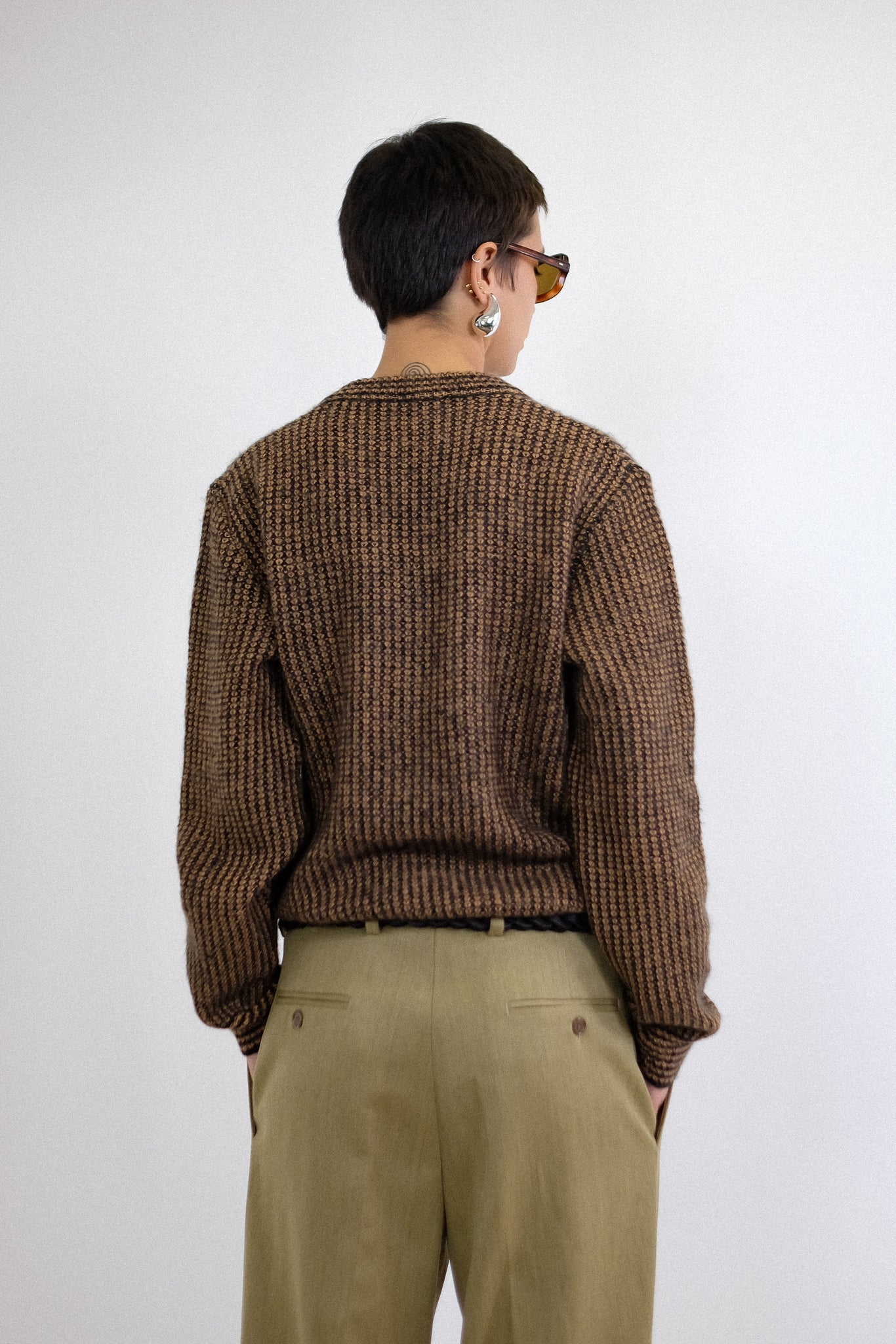 VALENTINO UOMO SWEATER IN BLACK AND BROWN