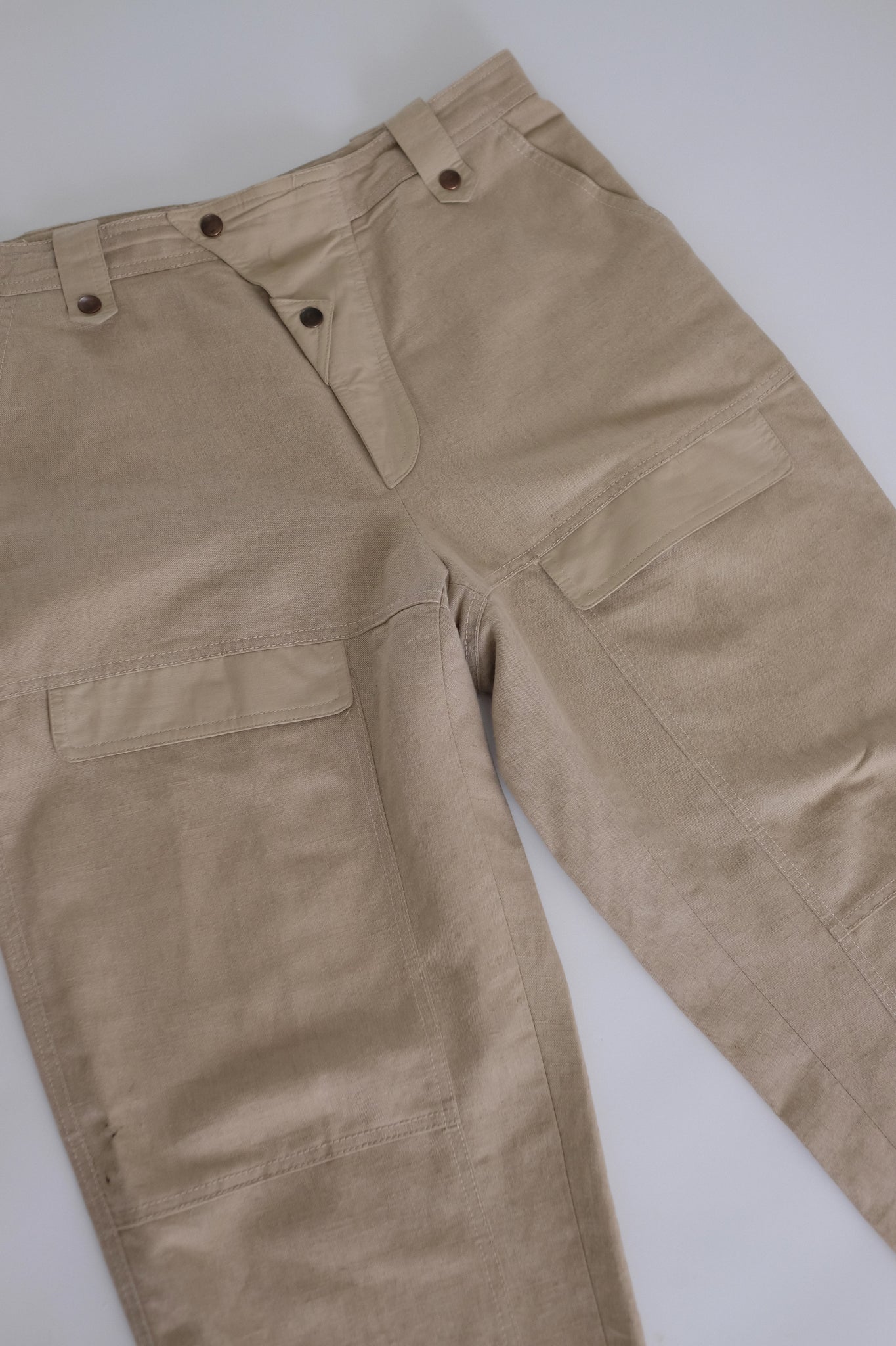 80S BOY OF BIGNAMI LINEN/COTTON PANTS IN BEIGE