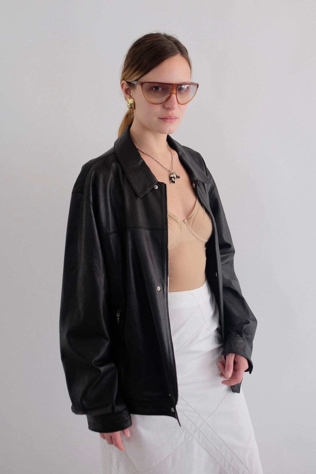ITALIAN BUTTER LEATHER JACKET IN BLACK CALFSKIN