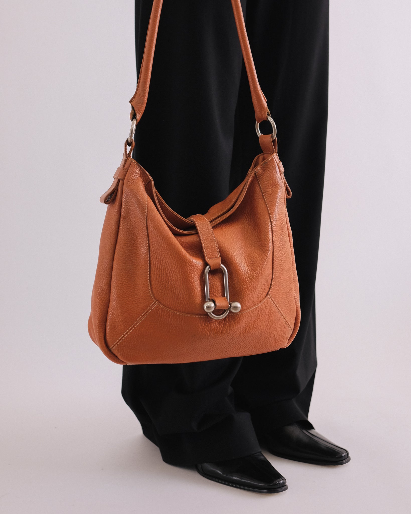 FURLA LEATHER BAG IN BURNT ORANGE