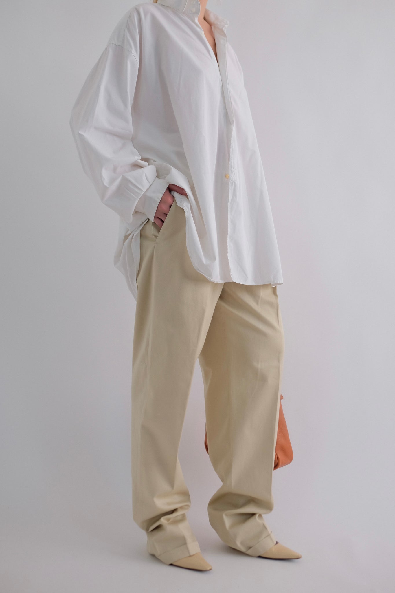 80S CLOSED BY GIRBAUD DEADSTOCK TROUSERS IN BEIGE