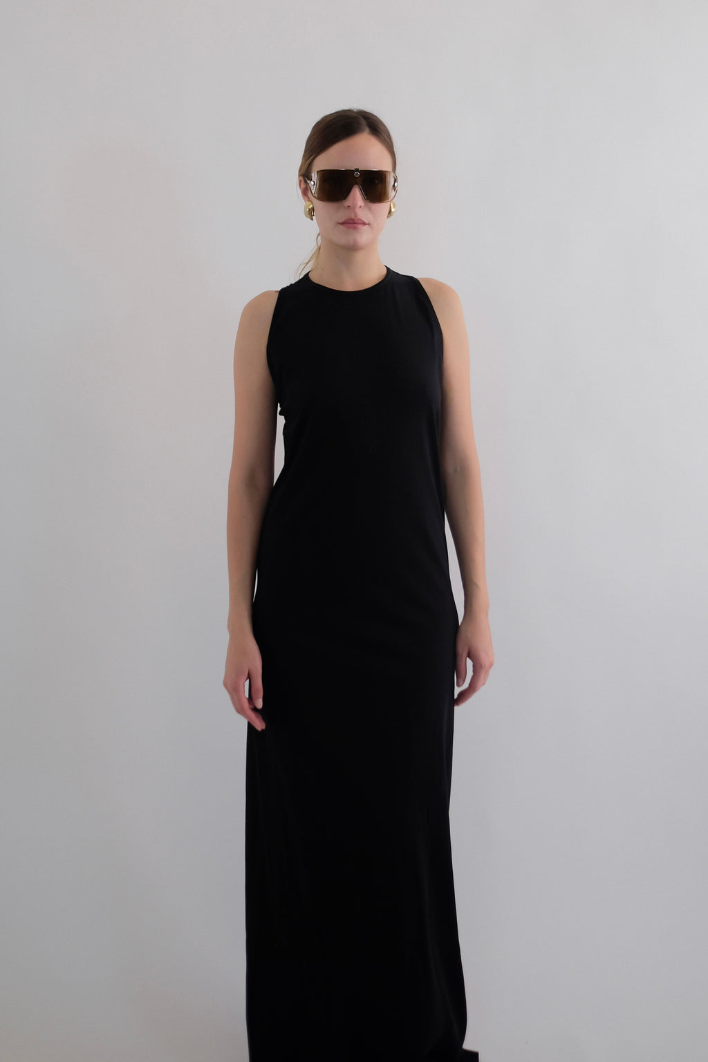 RICK OWENS MAXI DRESS IN BLACK