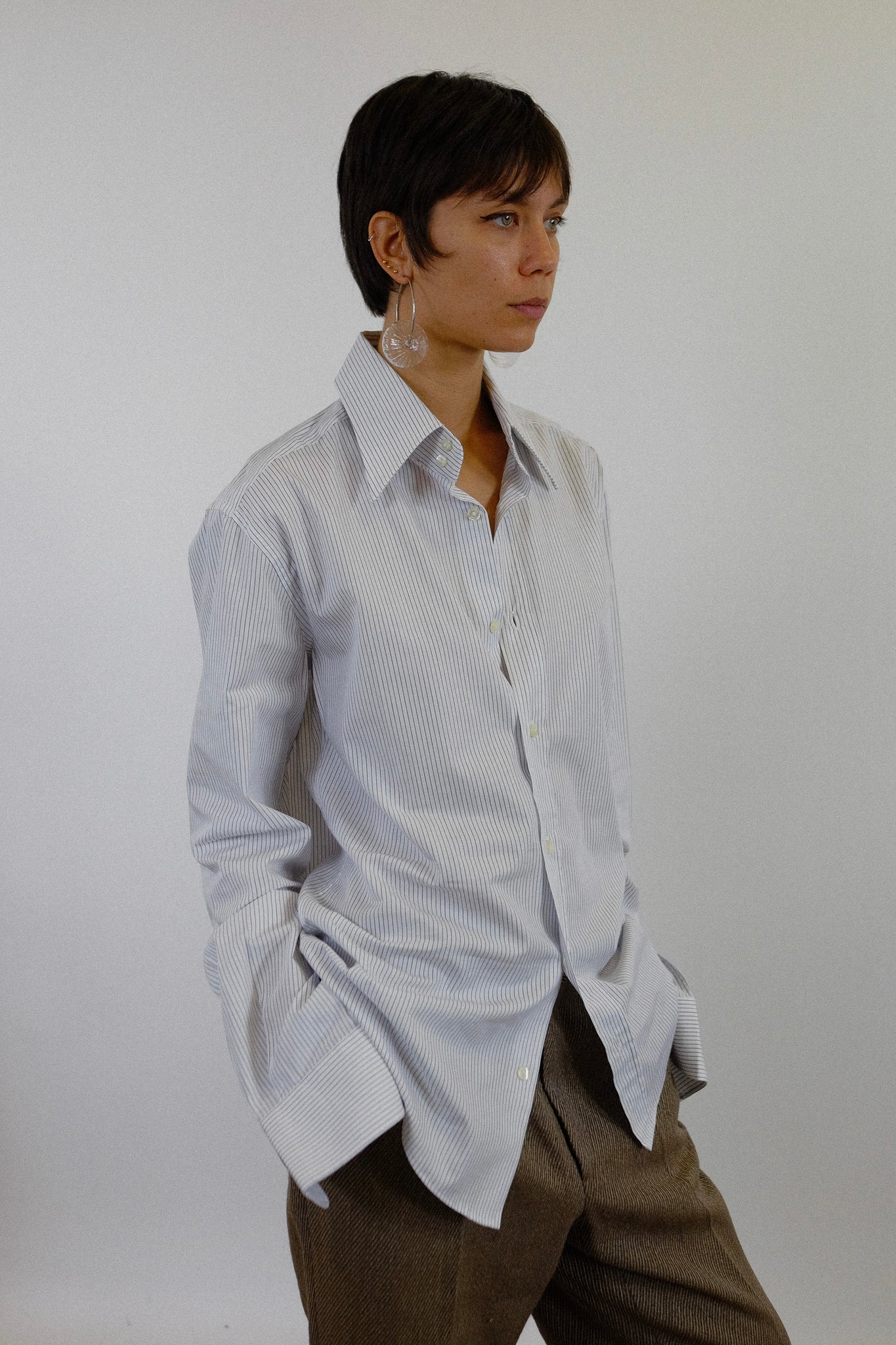 DOLCE AND GABBANA BLUE STRIPE SHIRT