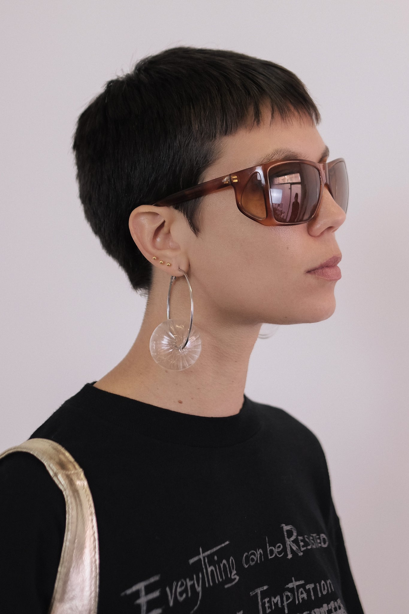 1980S GIANNI VERSACE SHADES IN TORT EFFECT - DEADSTOCK UNWORN
