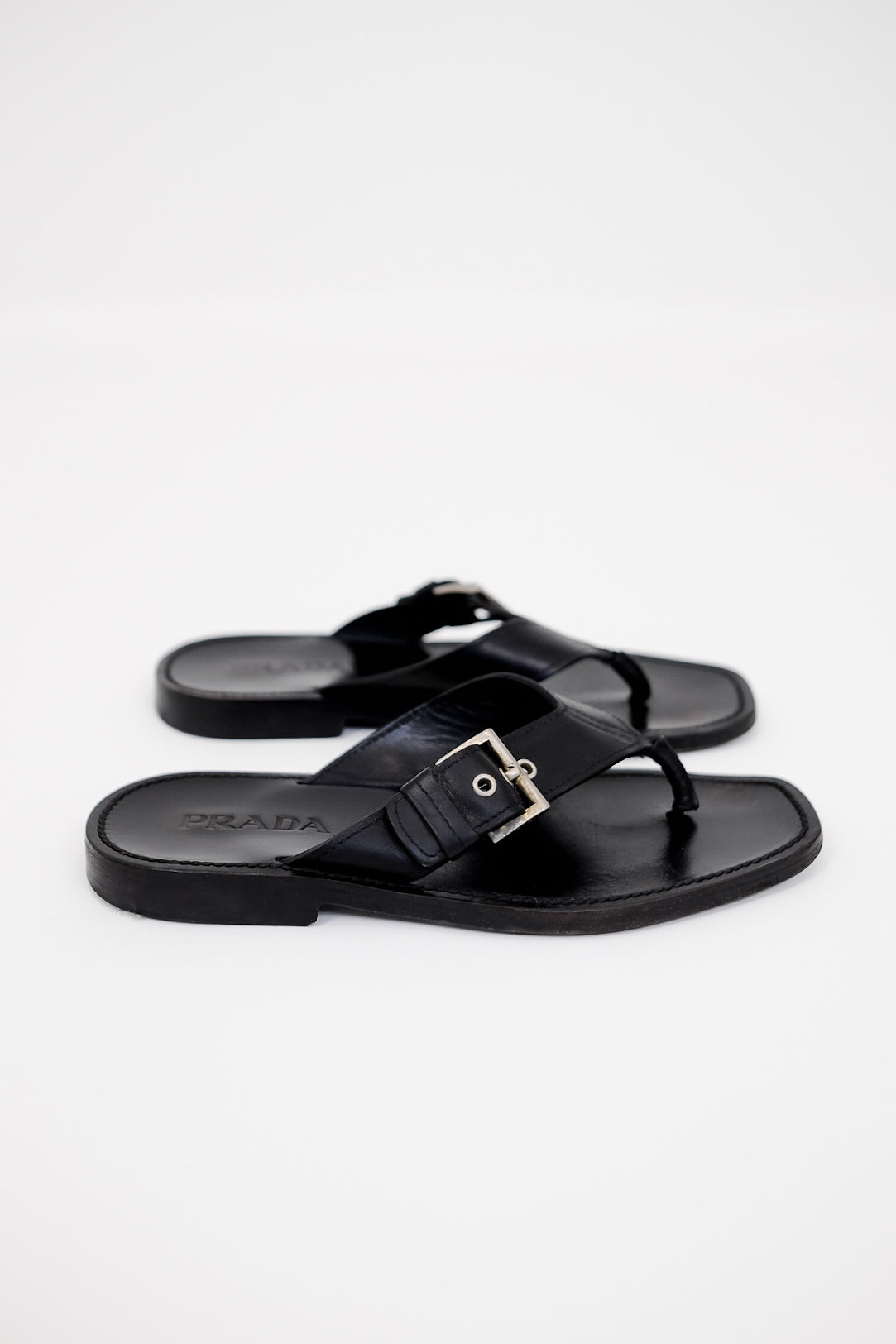 PRADA LEATHER SANDALS