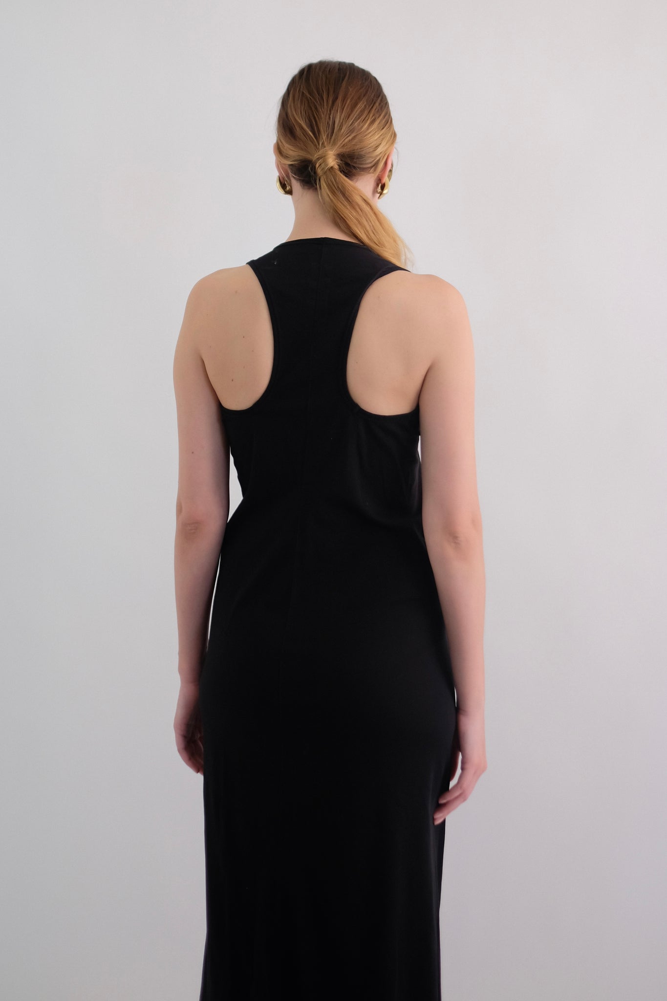 RICK OWENS MAXI DRESS IN BLACK