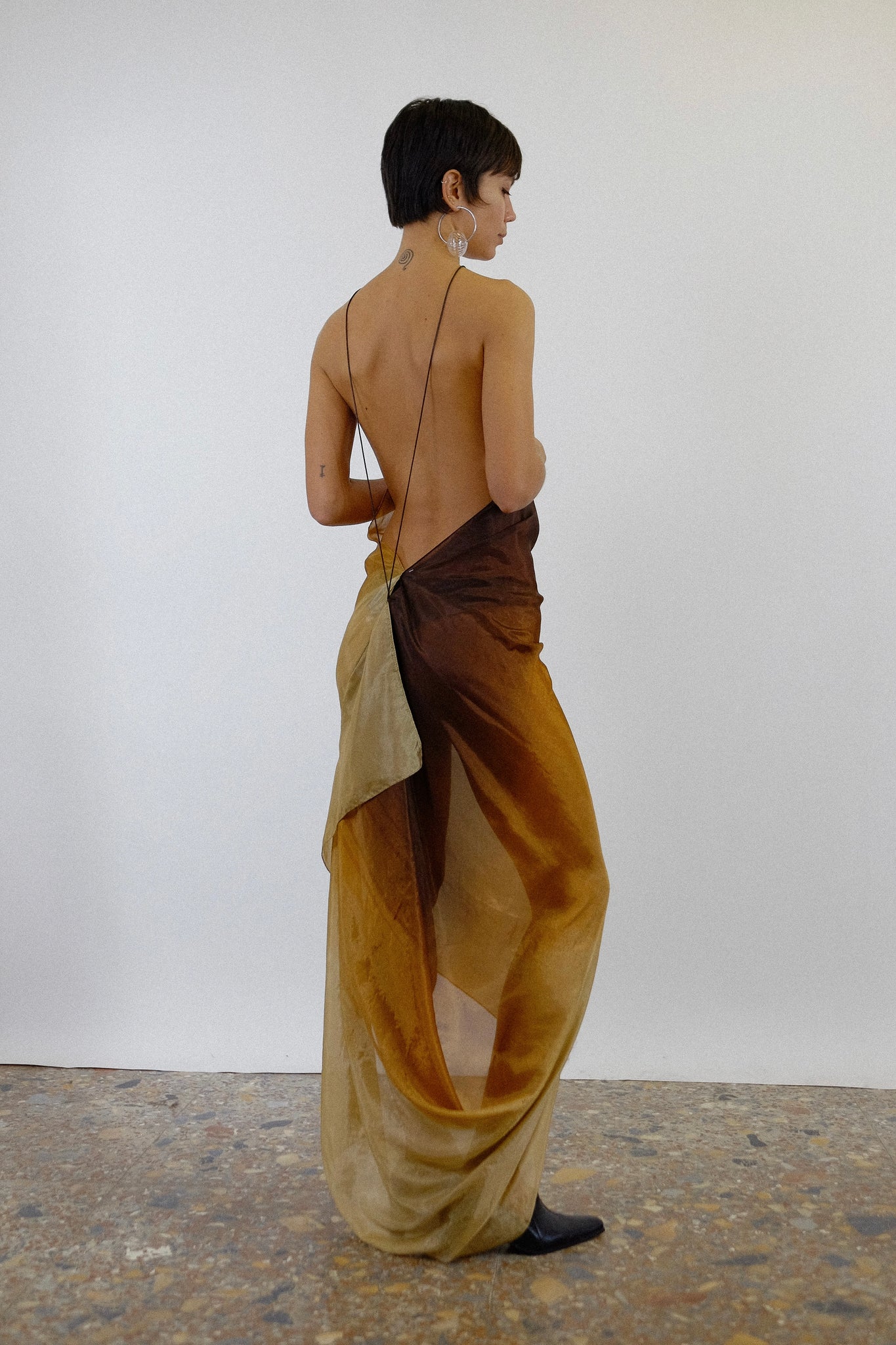 A_COLLECTION ORIGINAL SILK DEGRADÉ DRESS