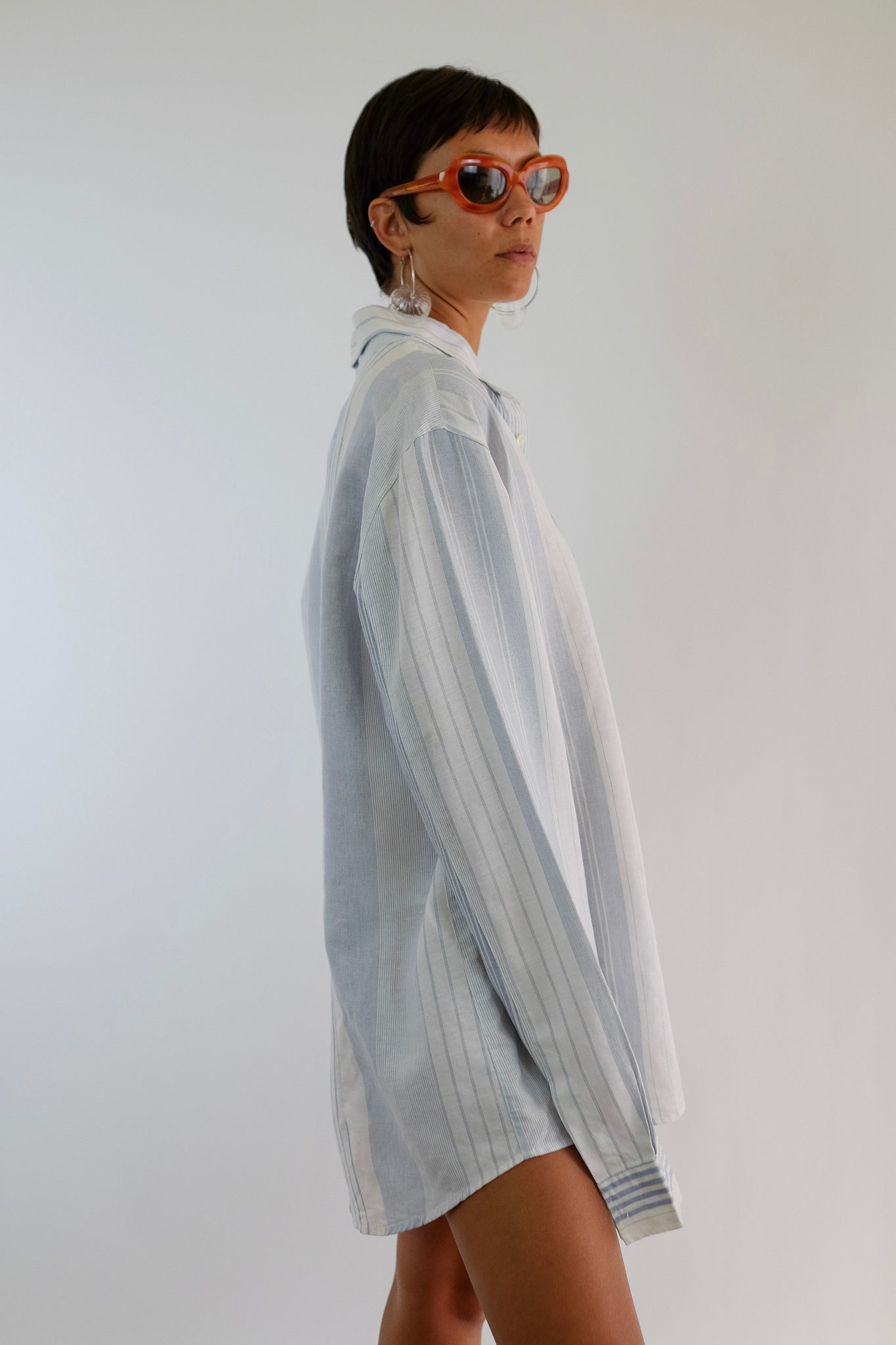 ARMANI JEANS STRIPED TUNIC SHIRT