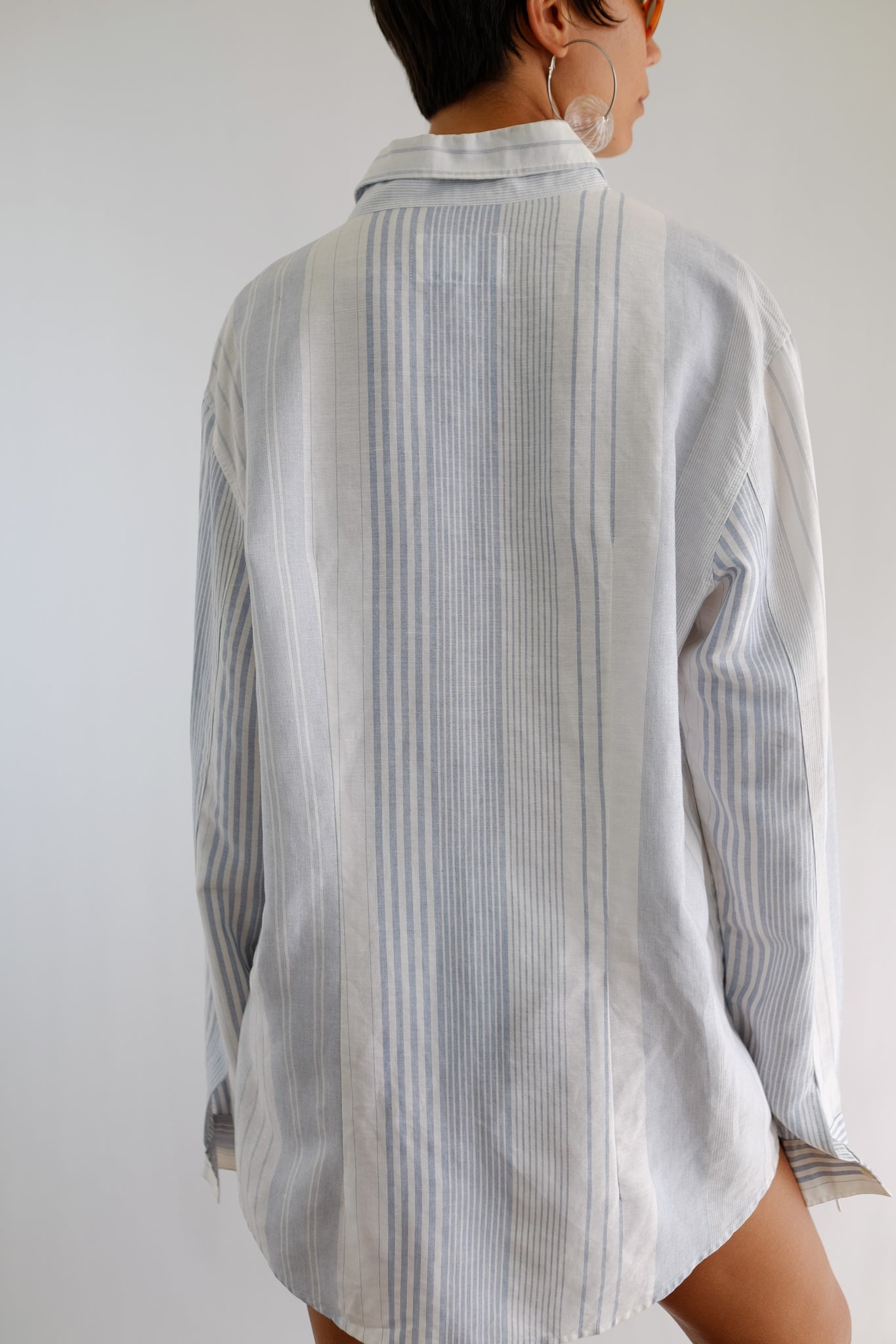 ARMANI JEANS STRIPED TUNIC SHIRT