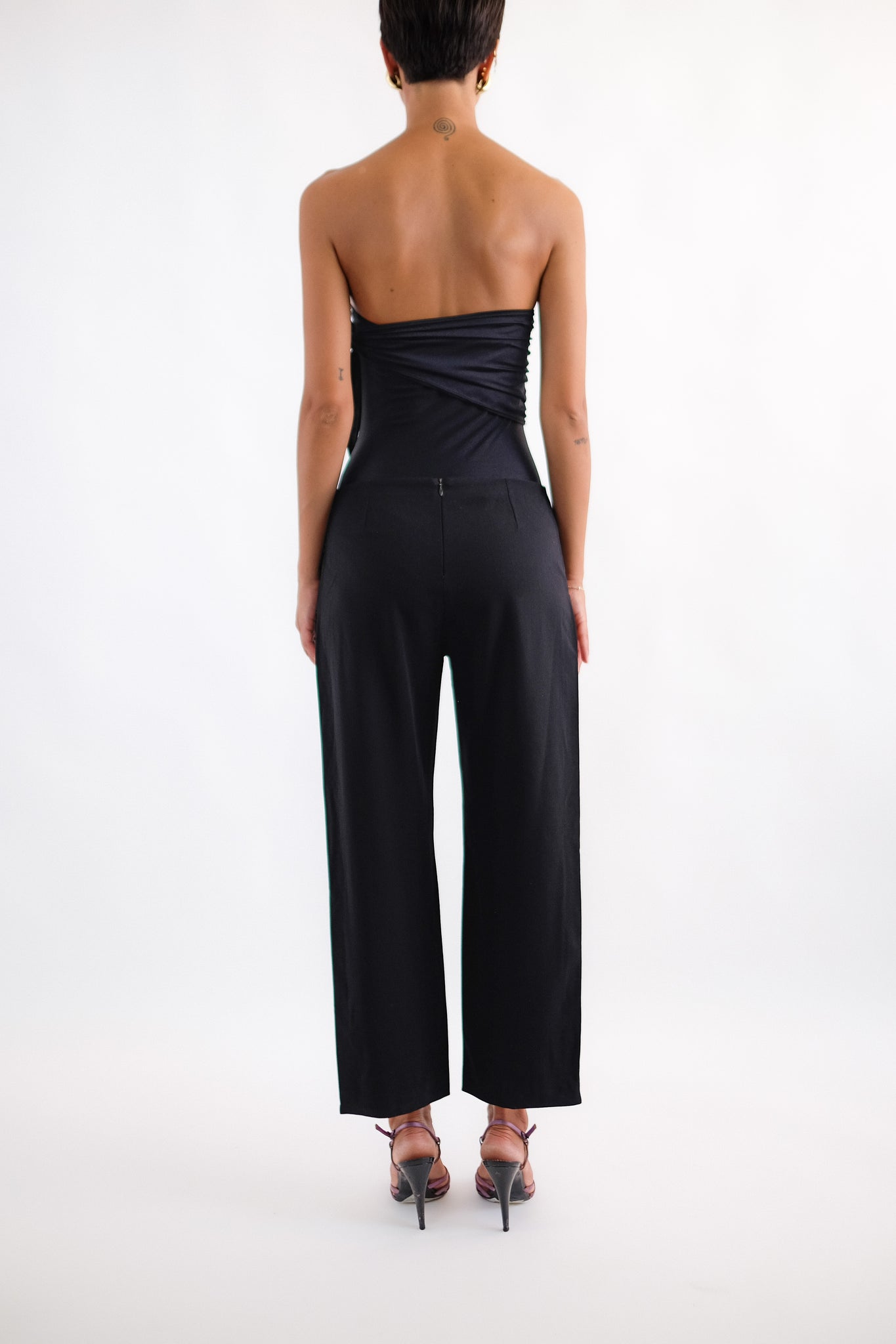 DOLCE AND GABBANA HIGH ZIPPER PANTS IN LIGHT WOOL CREPE