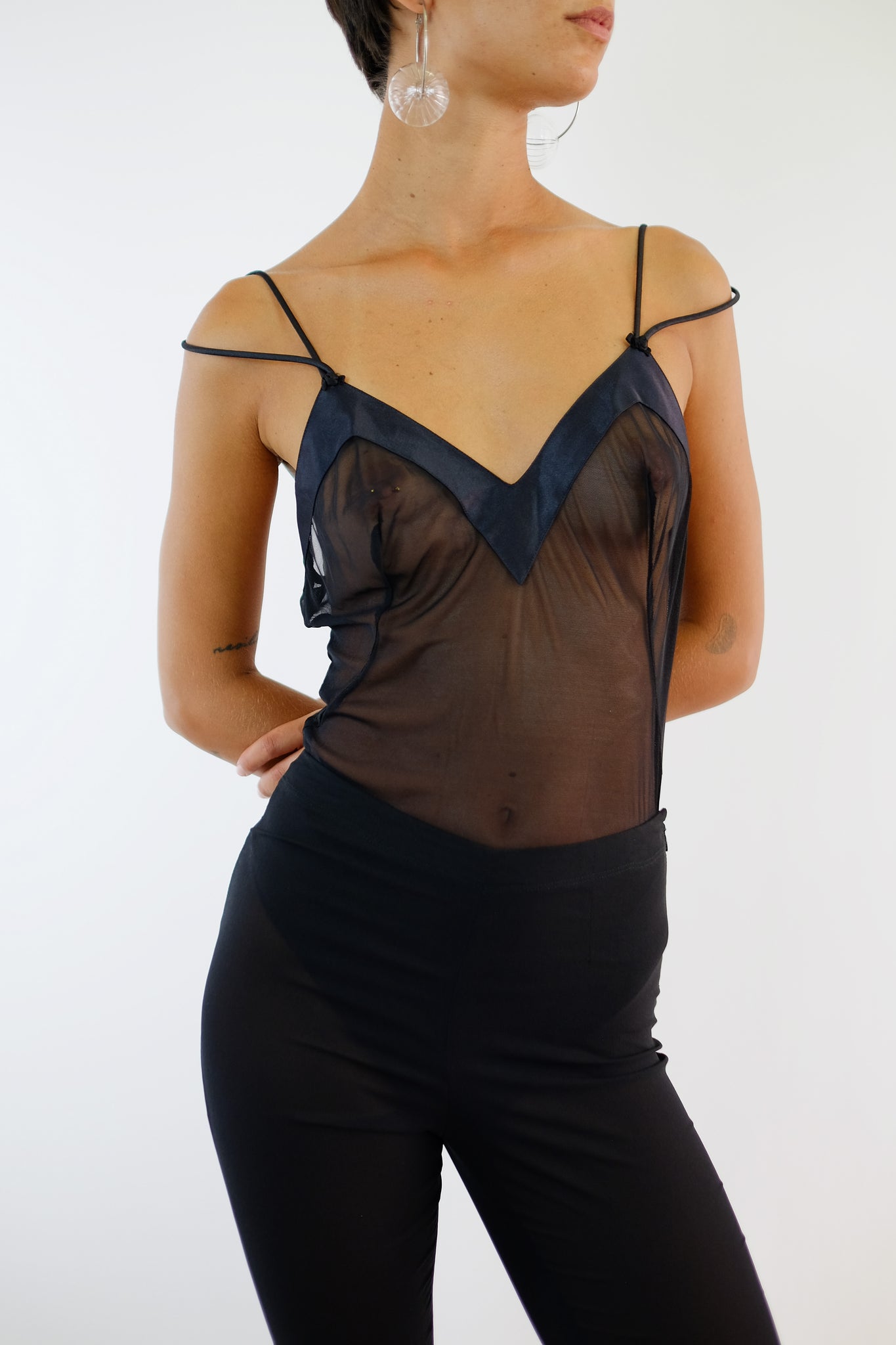 MALIZIA BY LA PERLA MICRO NET LEO IN BLACK