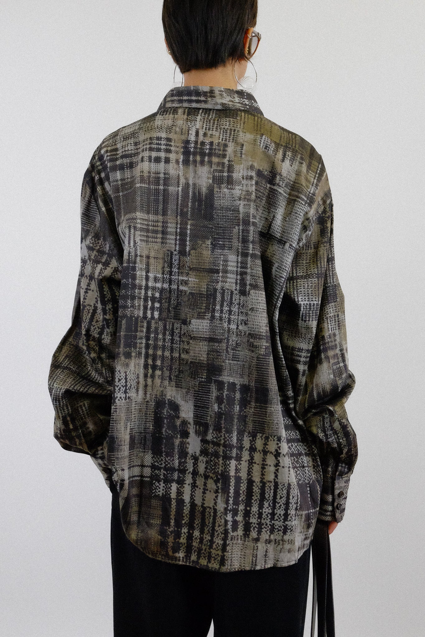 CLASS ROBERTO CAVALLI GRAFFITI PRINTED COTTON SHIRT