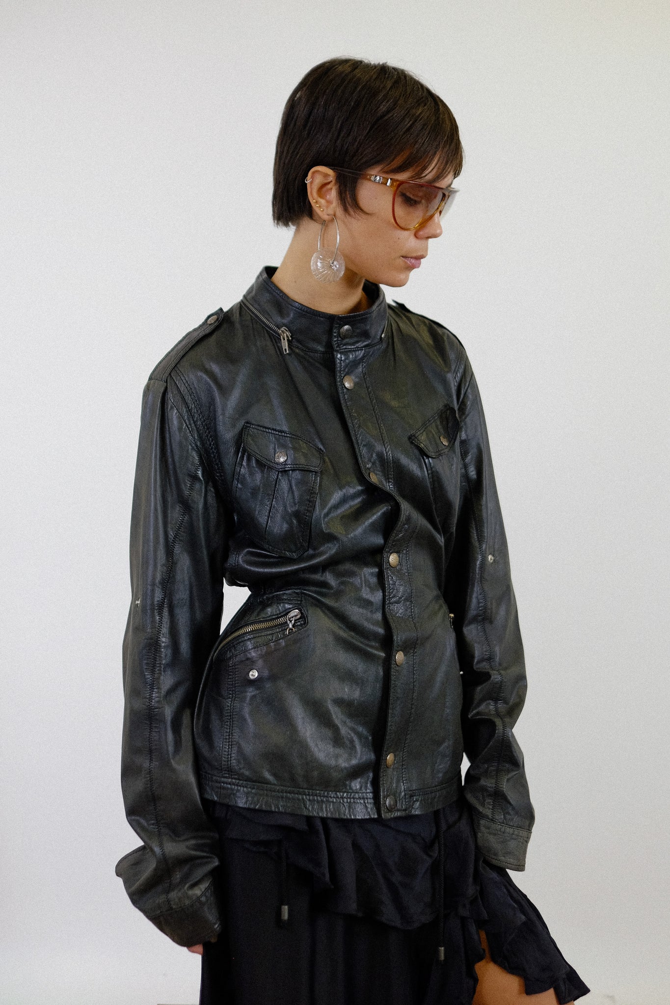 CNC COSTUME NATIONAL LEATHER DEGRADÉ JACKET