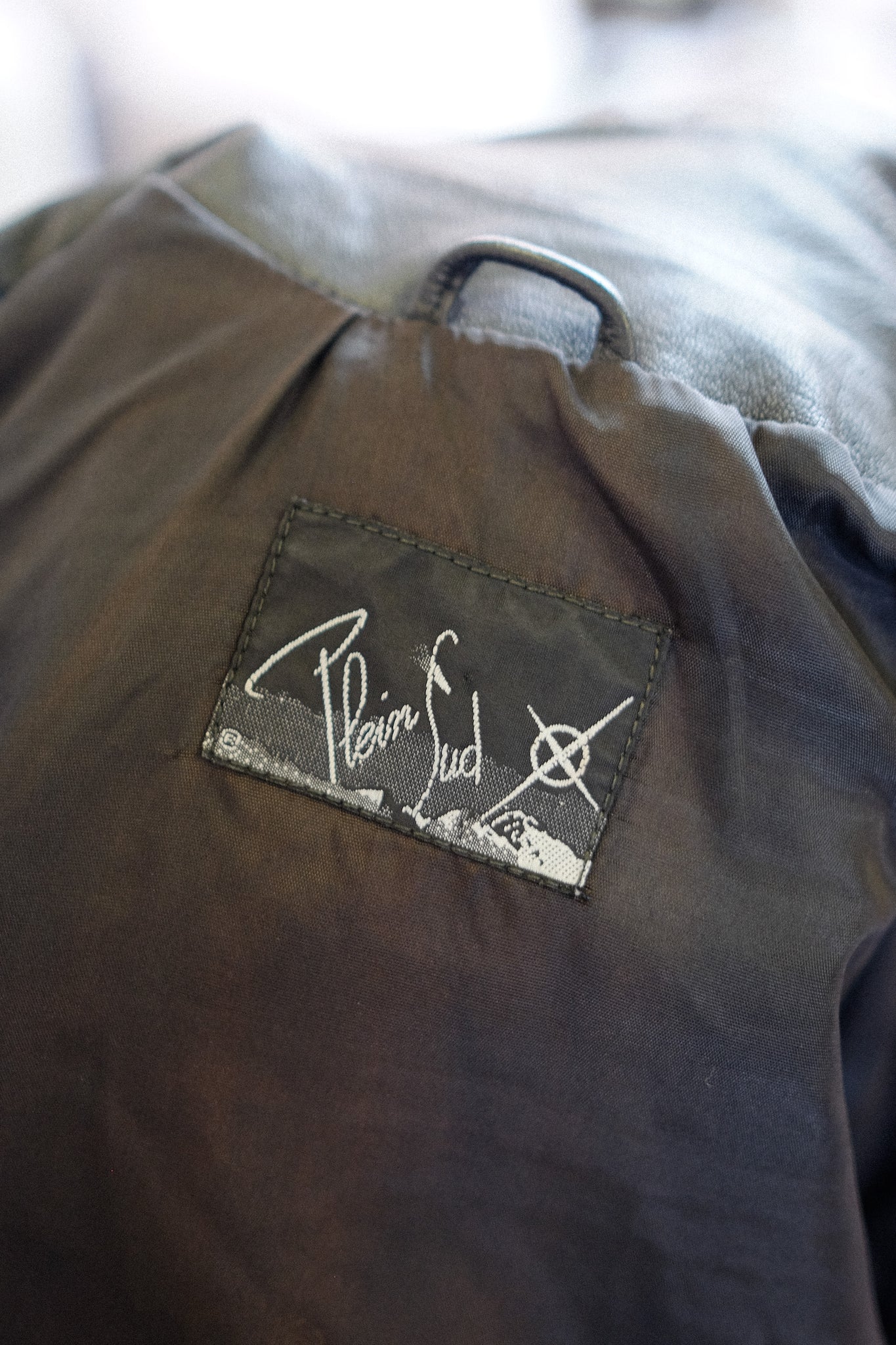 1980s PLEIN SUD CROP LEATHER JACKET IN BLACK