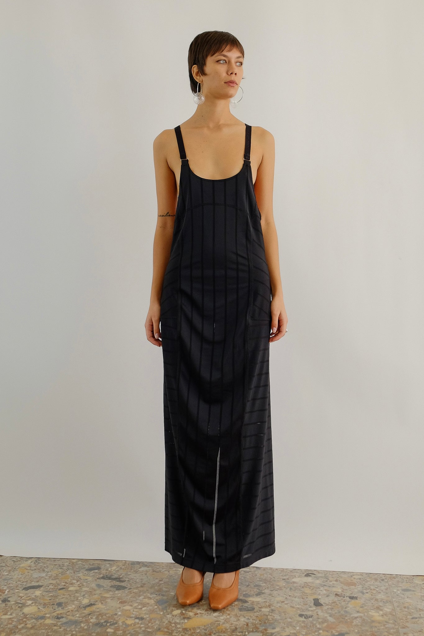 MARITHE FRANCOIS GIRBAUD MAXI DRESS IN BLACK